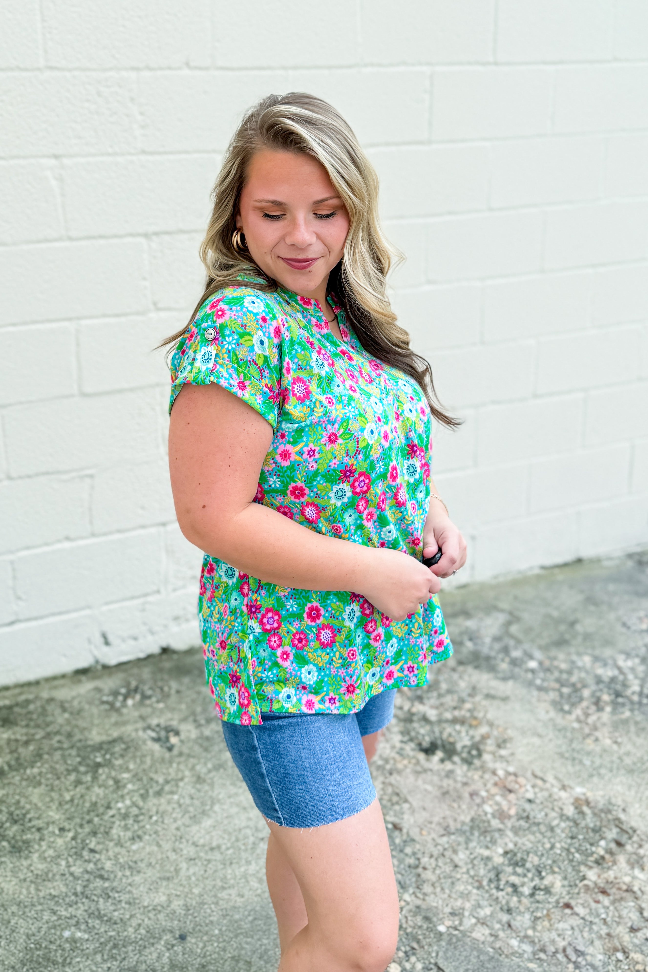 It's The Little Things Floral Top