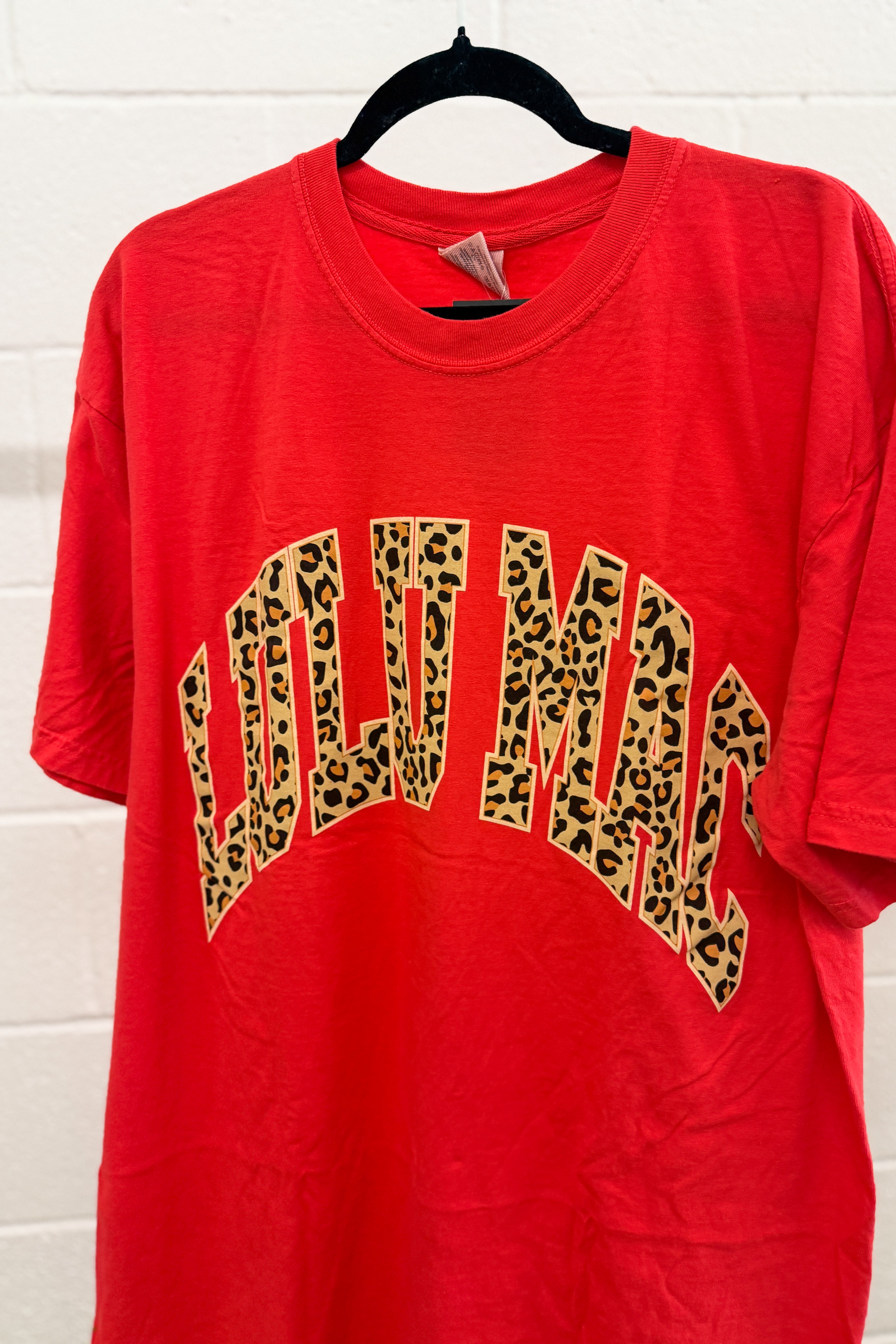 Leopard Lulu Mac Logo Tee, Paprika