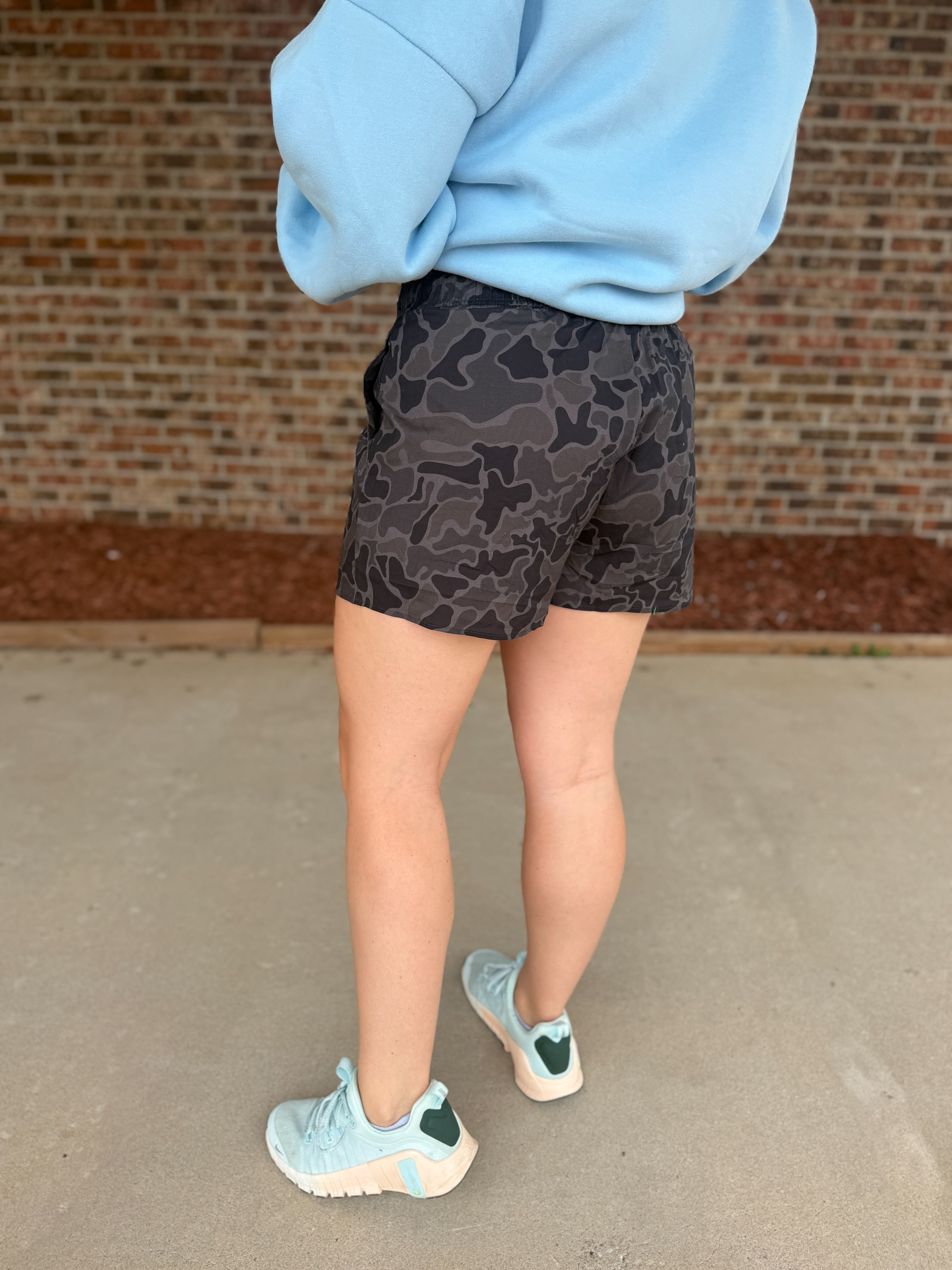 Lulu Mac Camo Boxer Shorts, Black