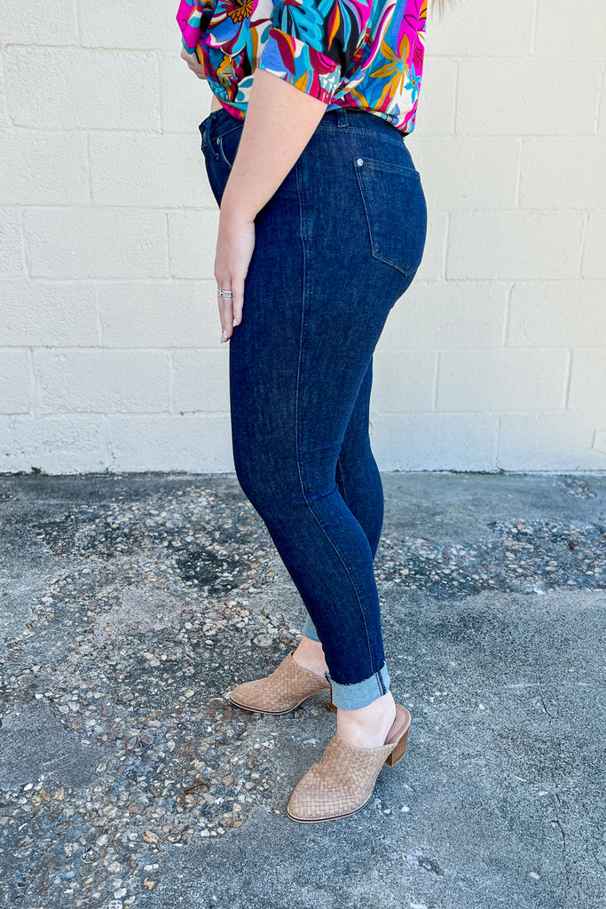 Judy Blue Carey High Rise Tummy Control Top Raw Hem Jeans – Sew