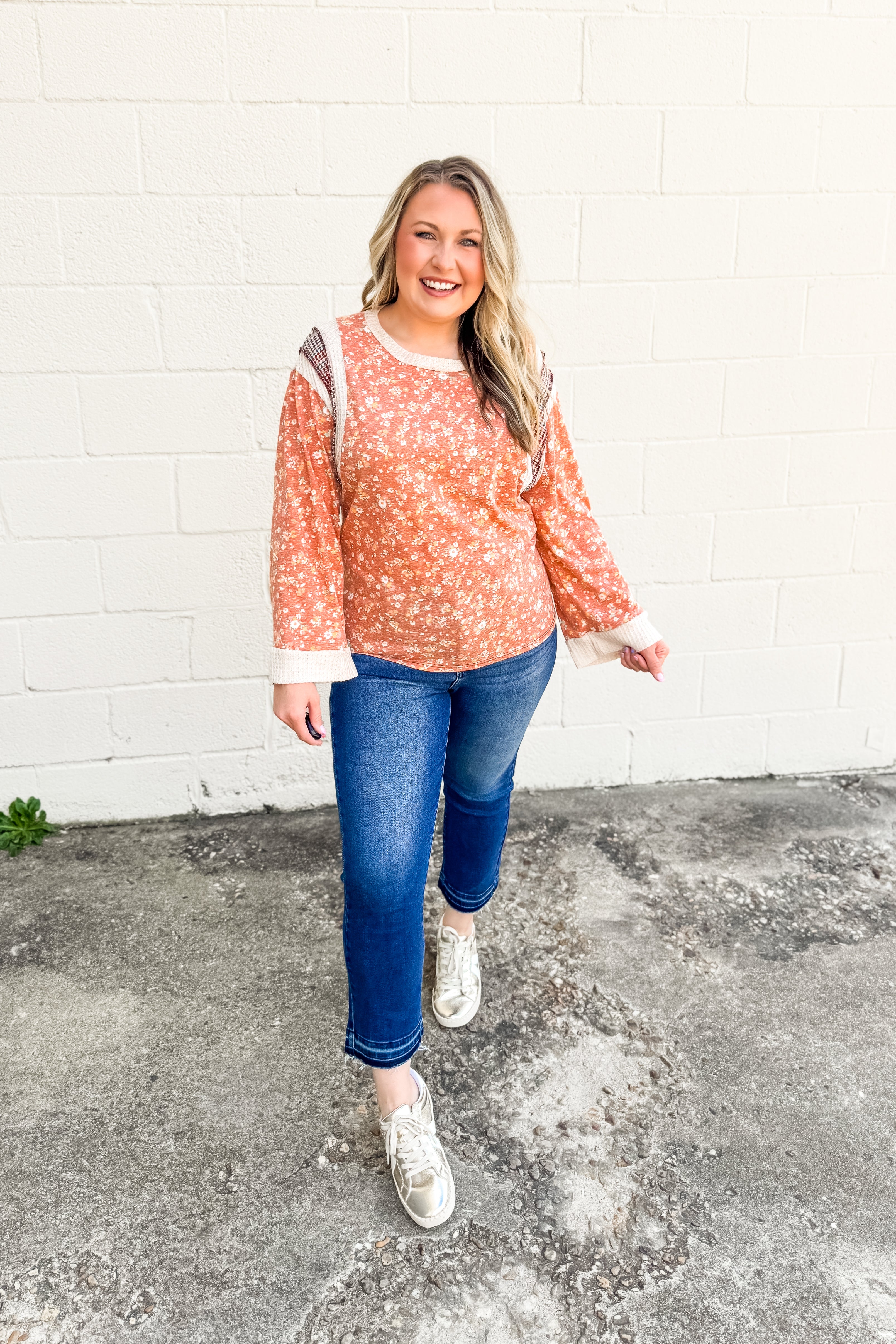 Chai Petals Floral Mix Print Top