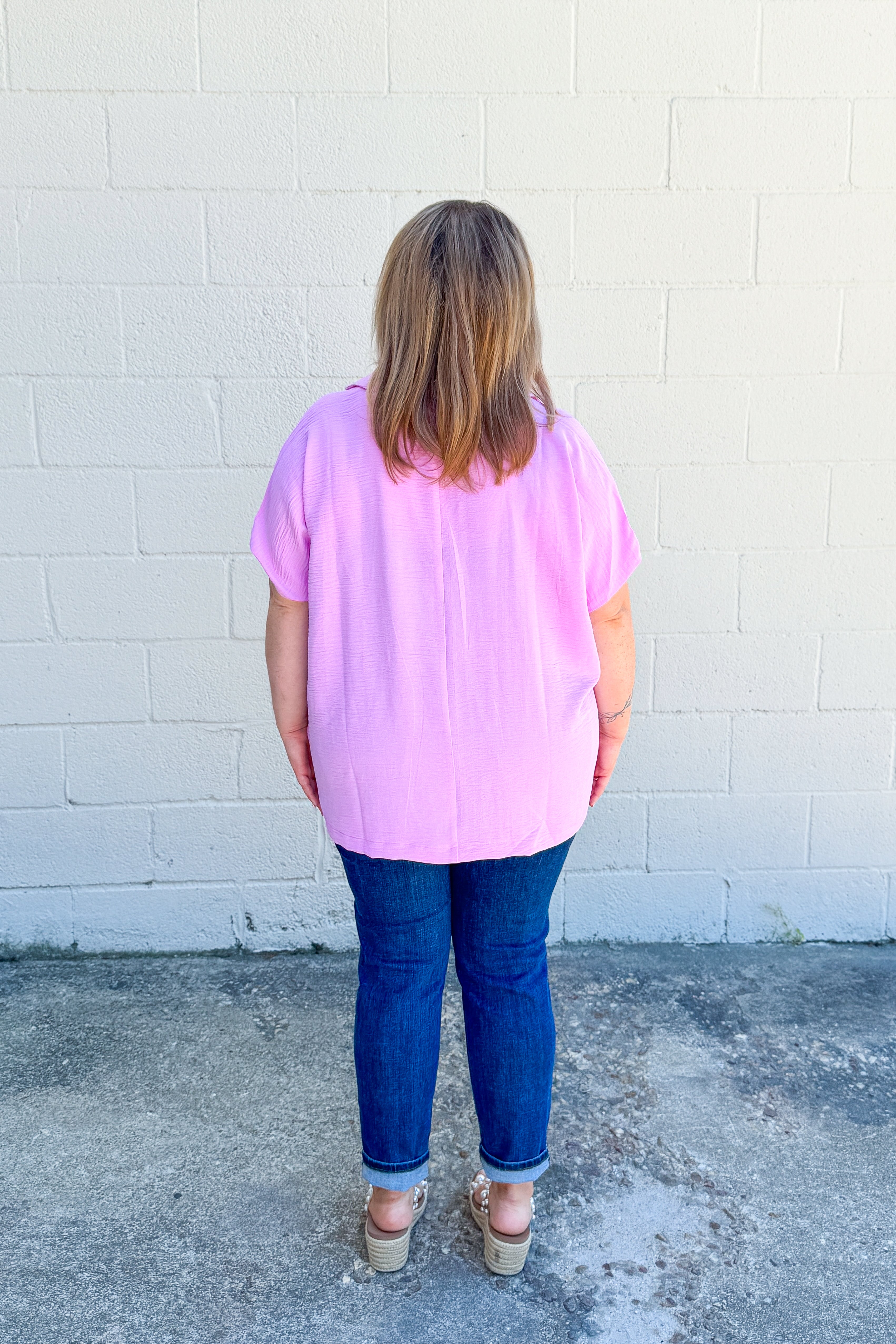 Simplified Style Top, Light Rose