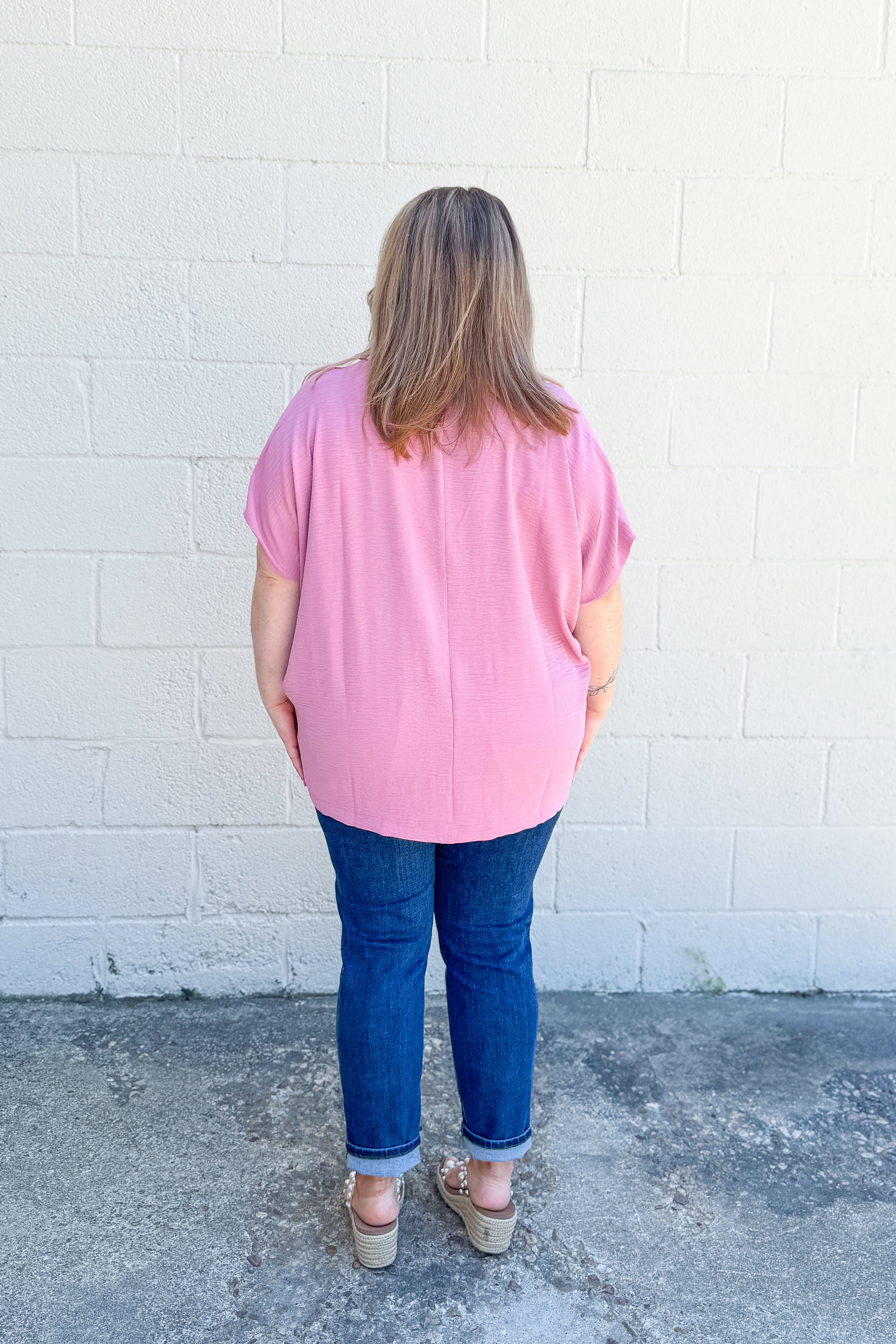 Simplified Style Top, Mauve