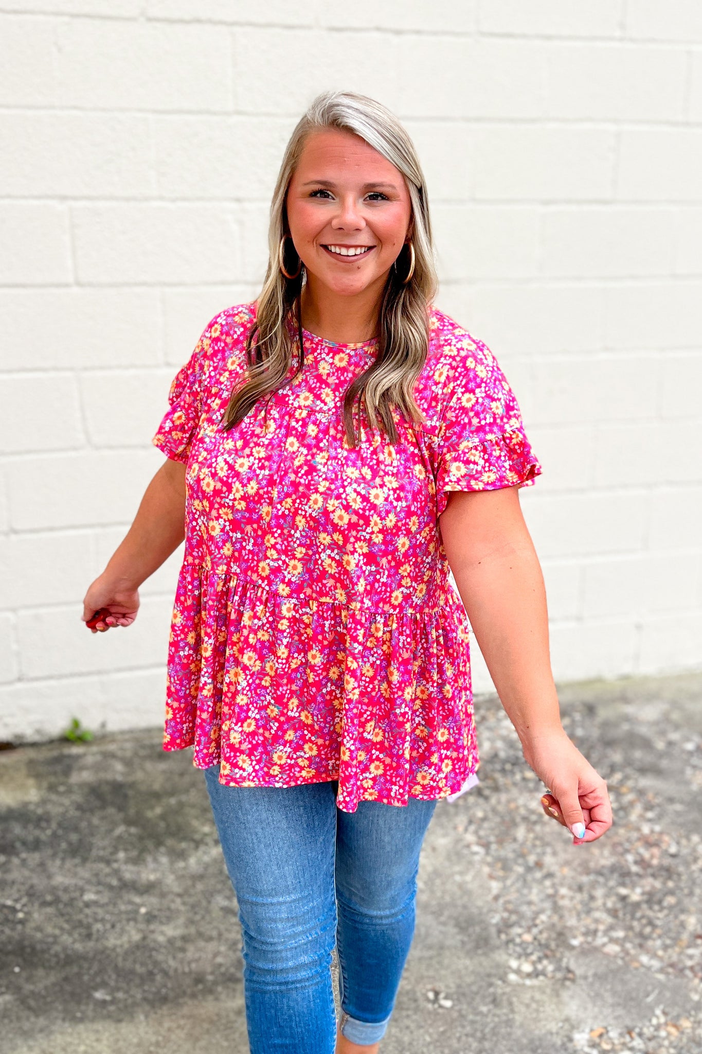 Fresh Cut Florals Tiered Top