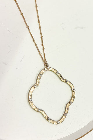 SALE | Long Gold Necklace with Silver