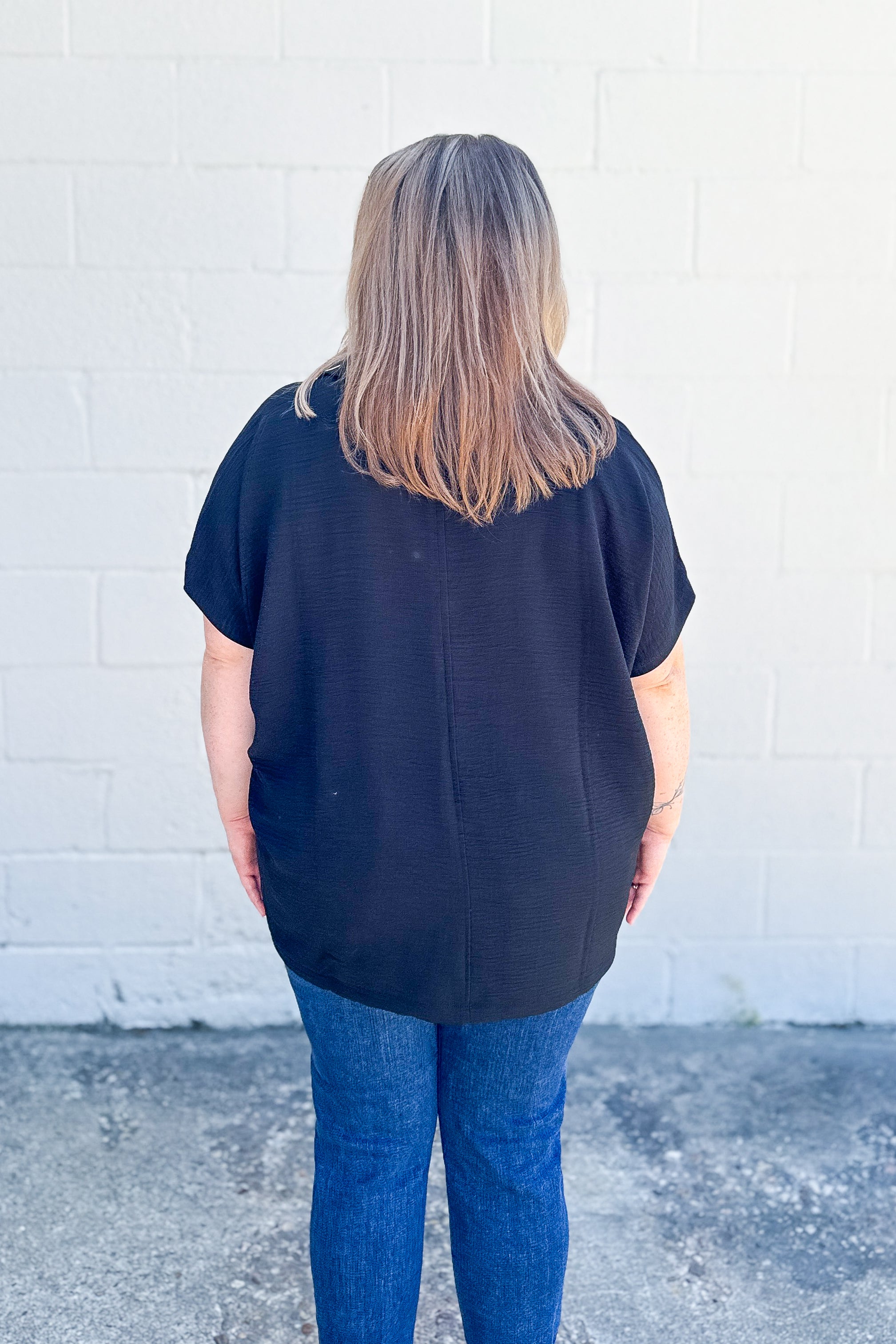 Simplified Style Top, Black