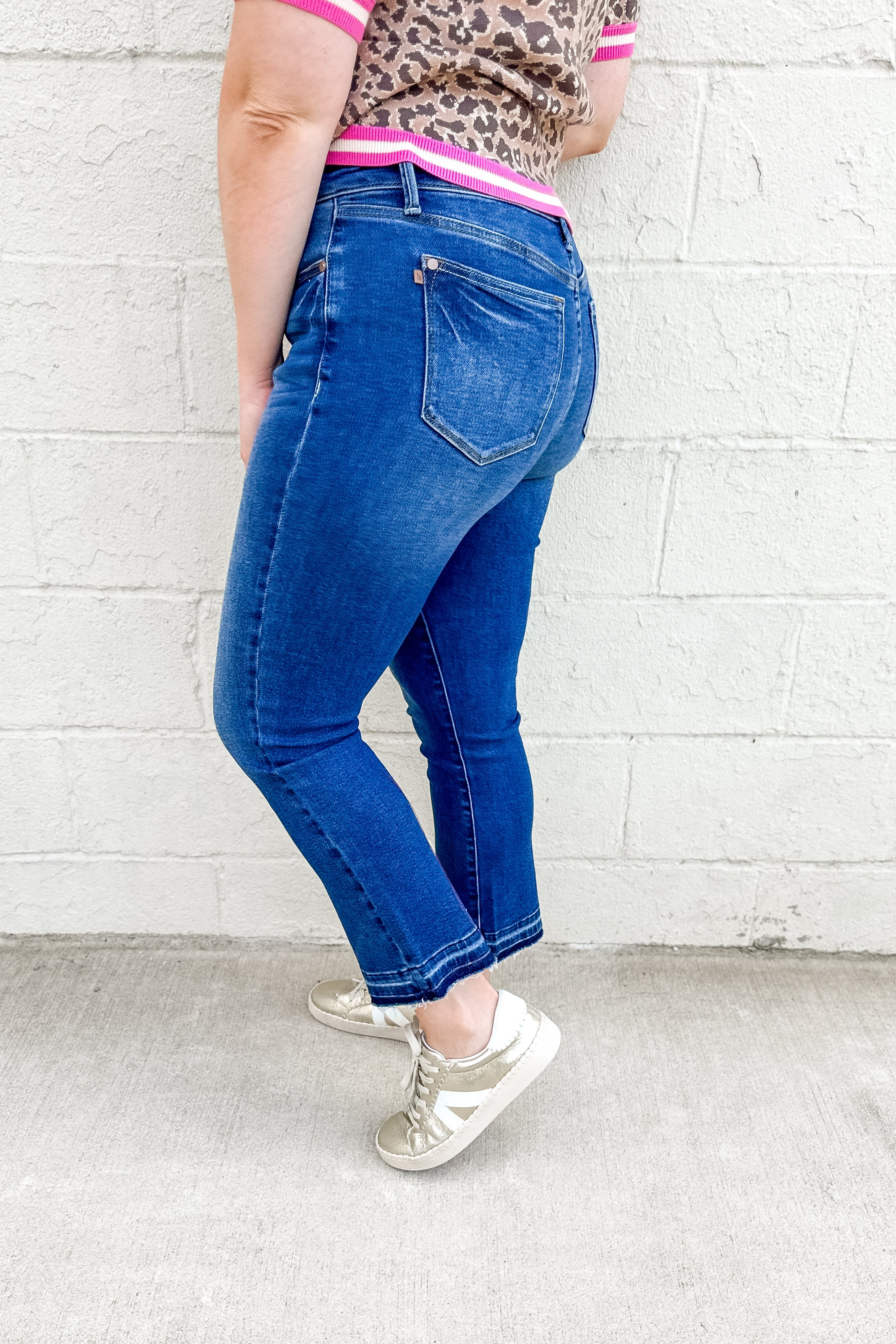 Judy Blue Sasha Released Hem High Rise Kick Flare Jeans