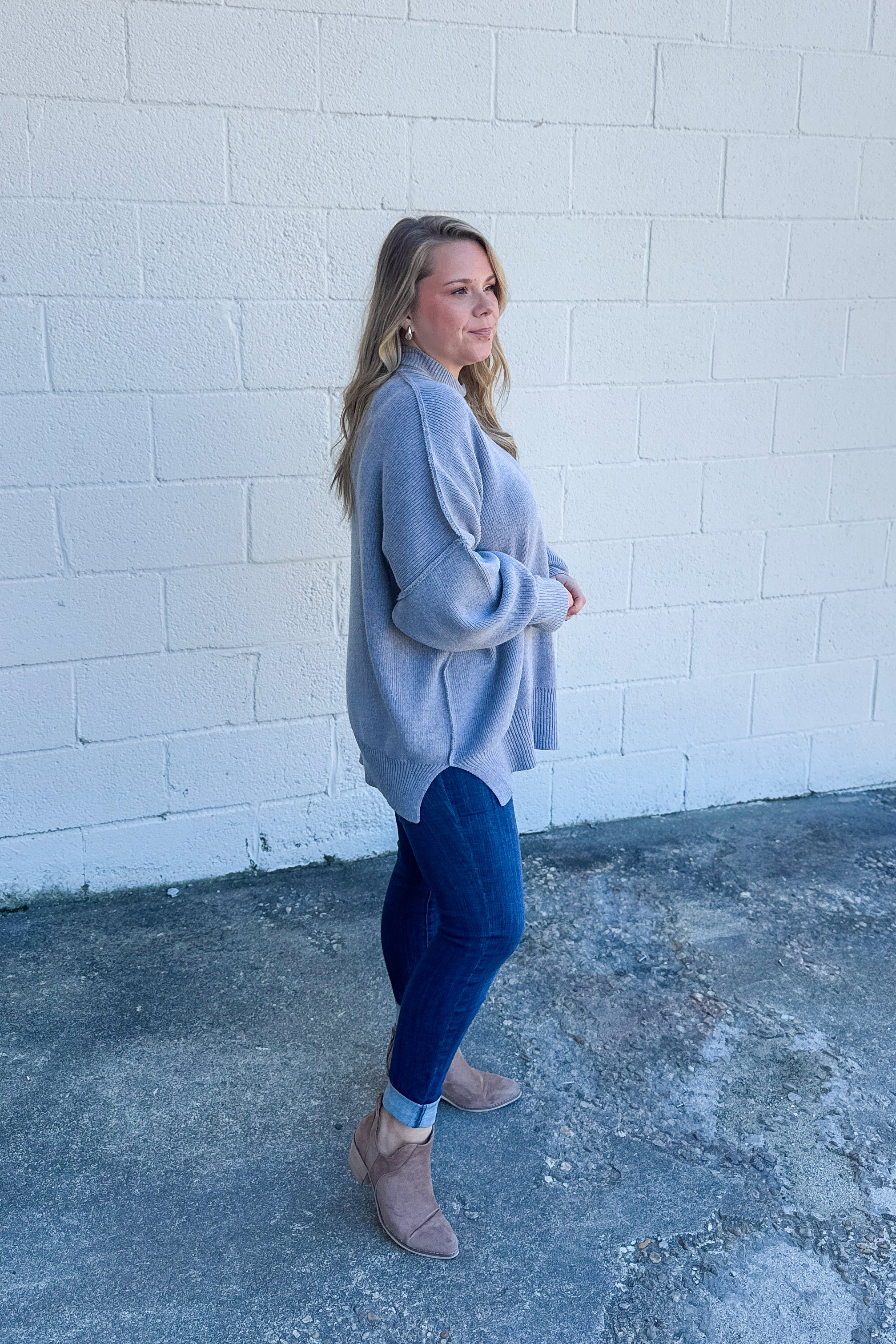 Judith Oversized Sweater, Grey