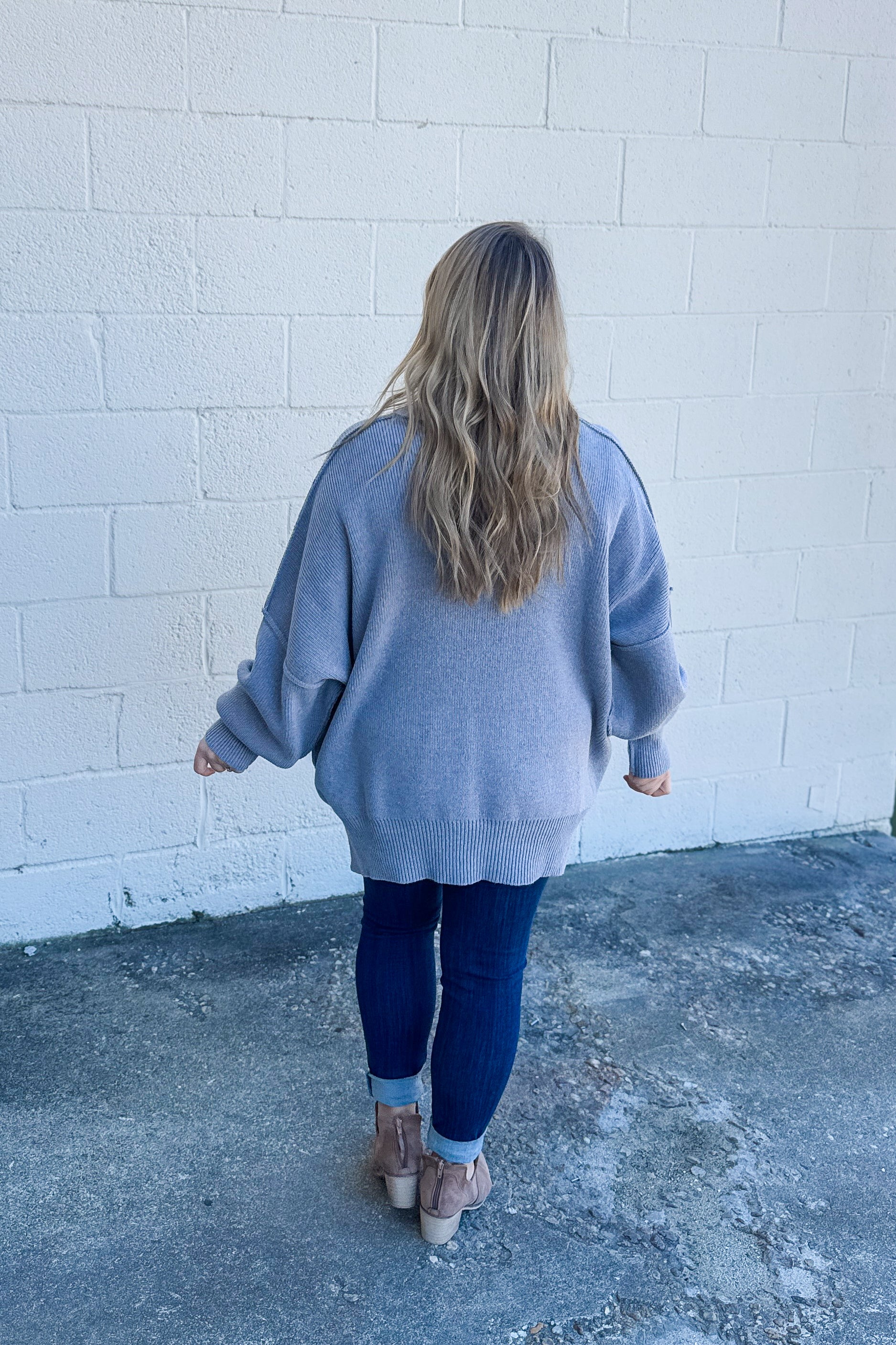 Judith Oversized Sweater, Grey