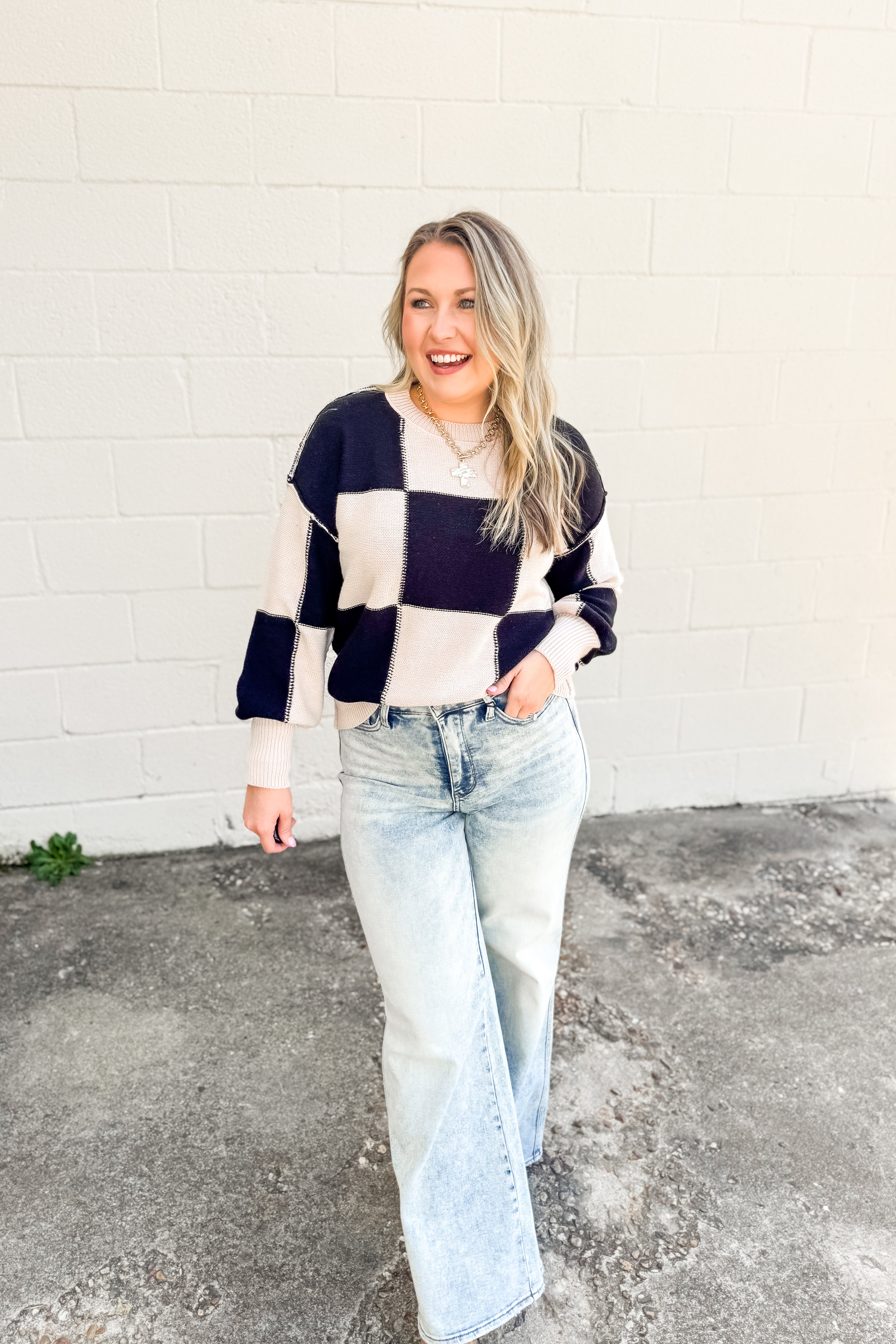 Checkmate Cozy Sweater