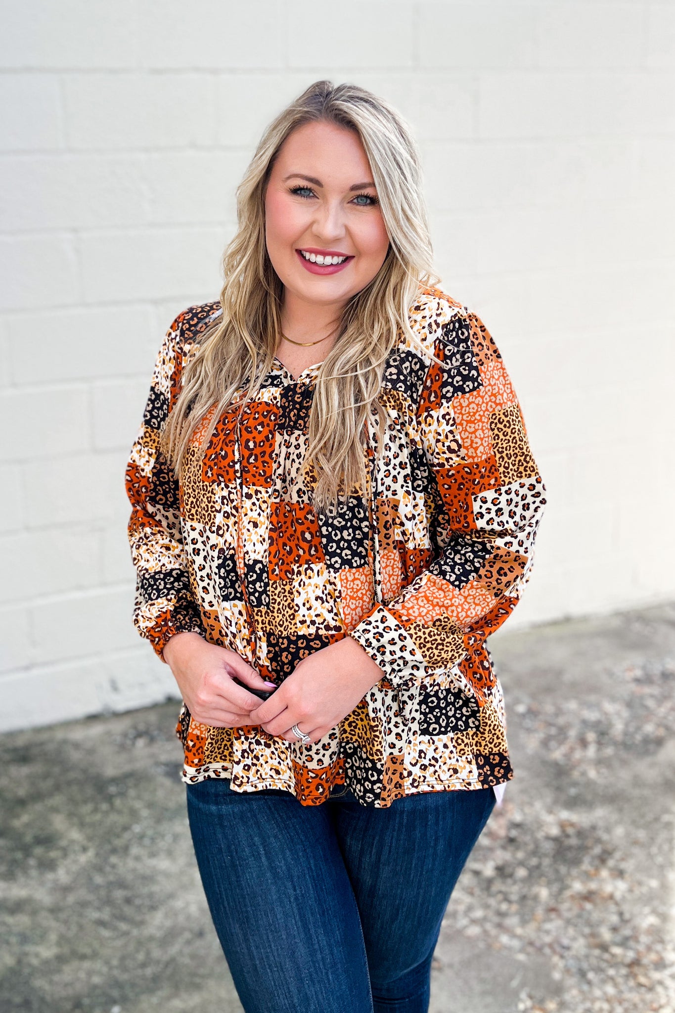 Wild For You Mix Print Top