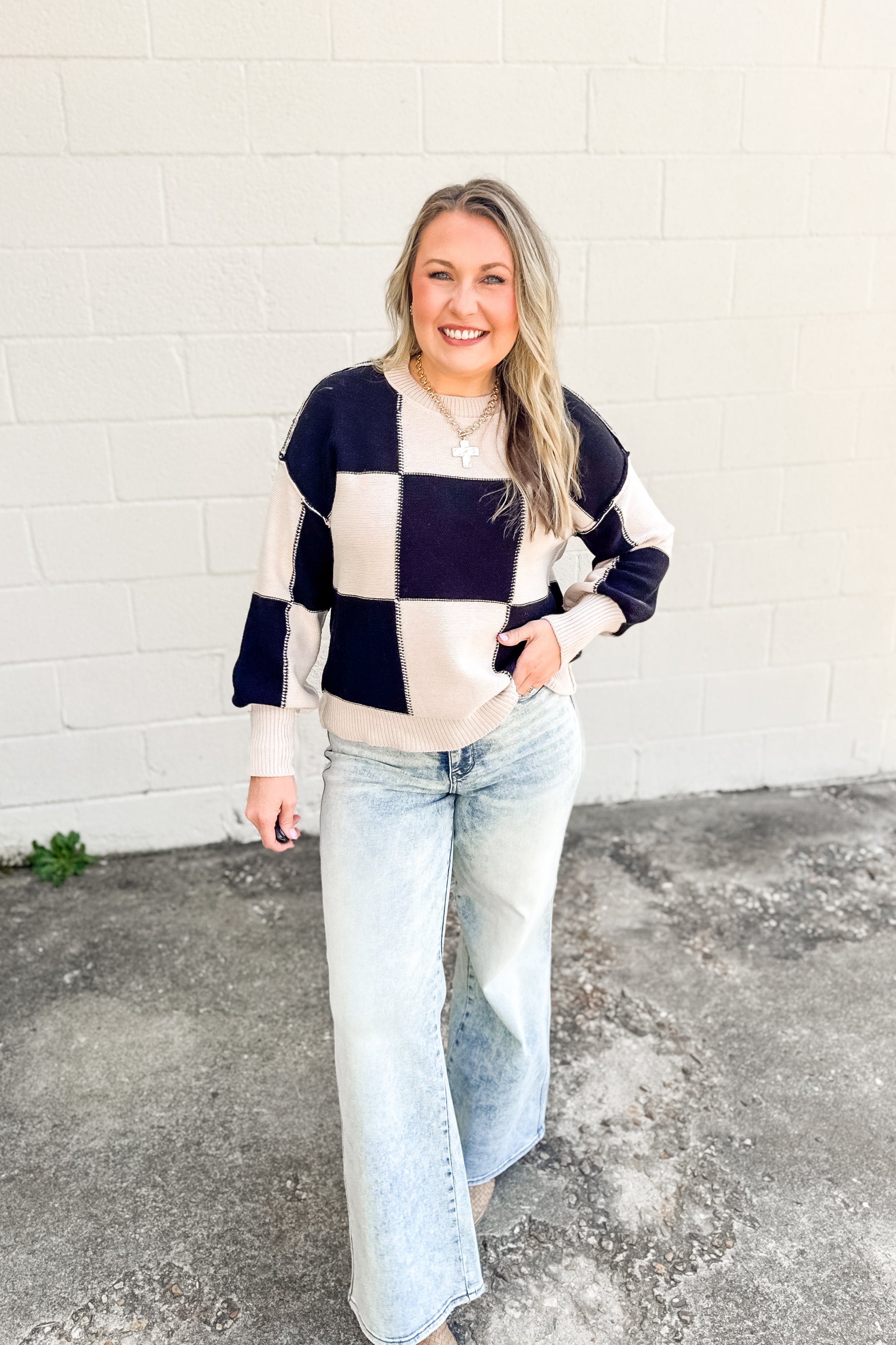 Checkmate Cozy Sweater