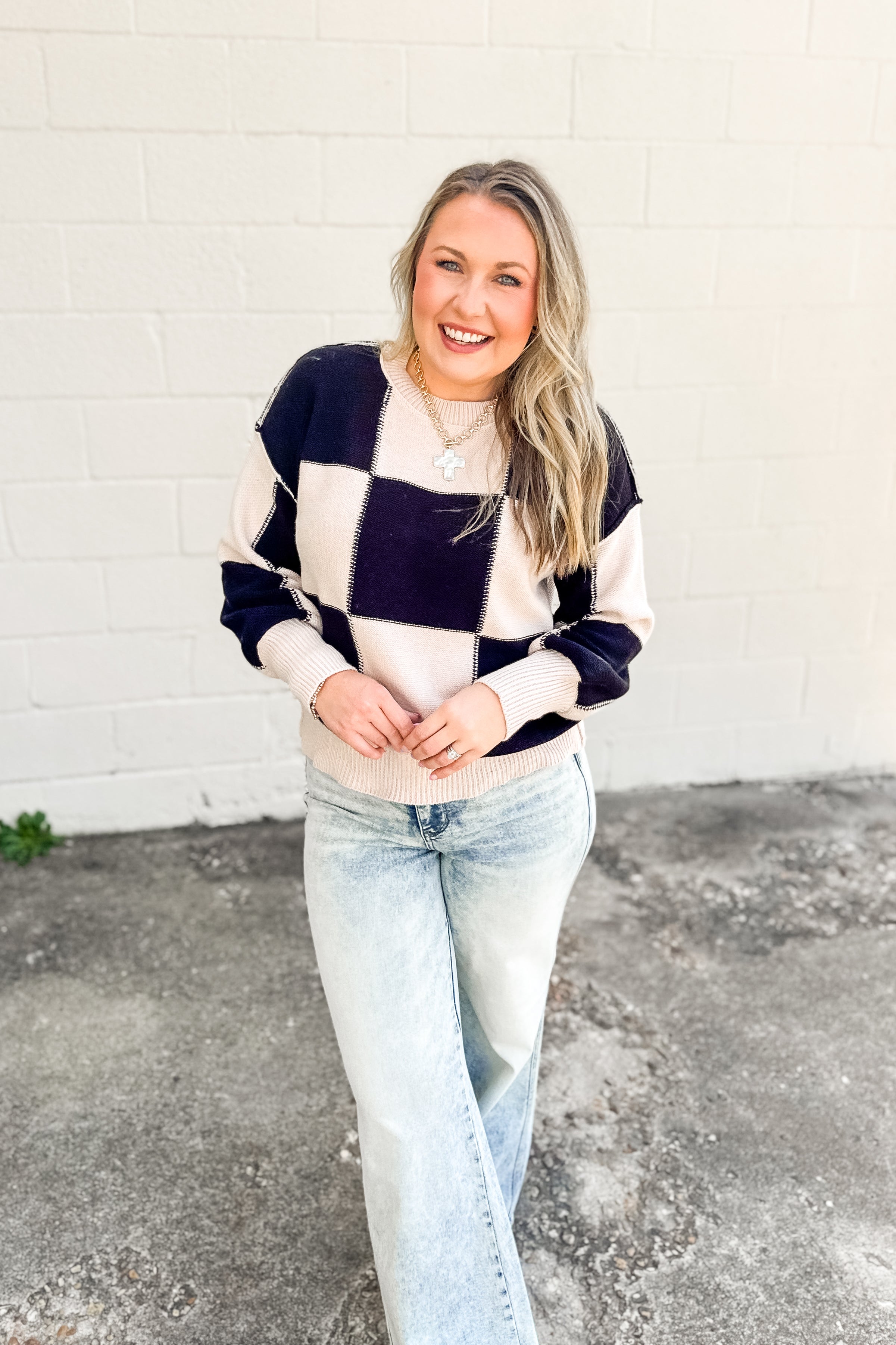 Checkmate Cozy Sweater