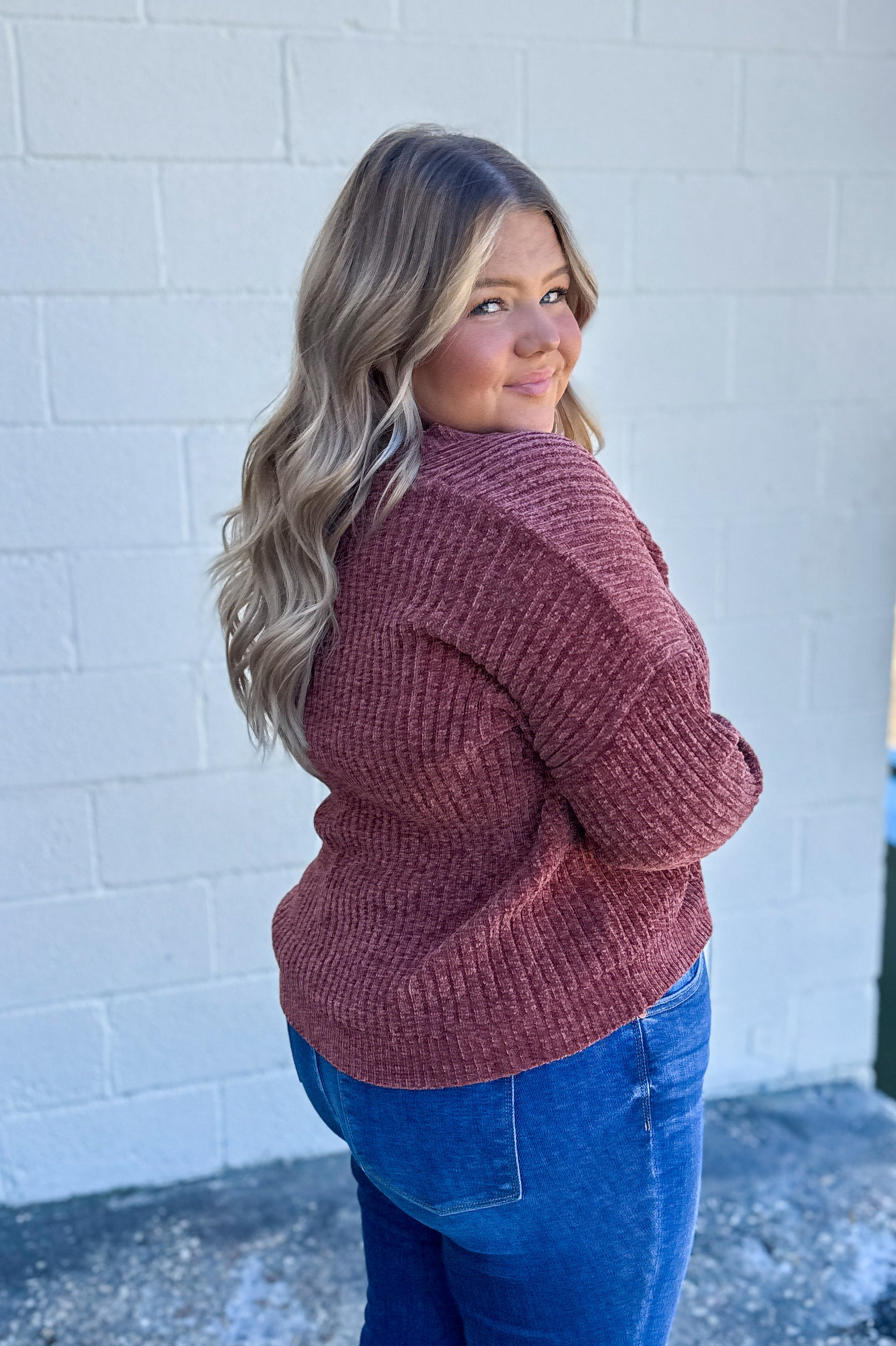 Outdoor Nights Button Sweater Top