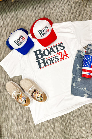 Boats Hoes '24 Graphic Tee, White