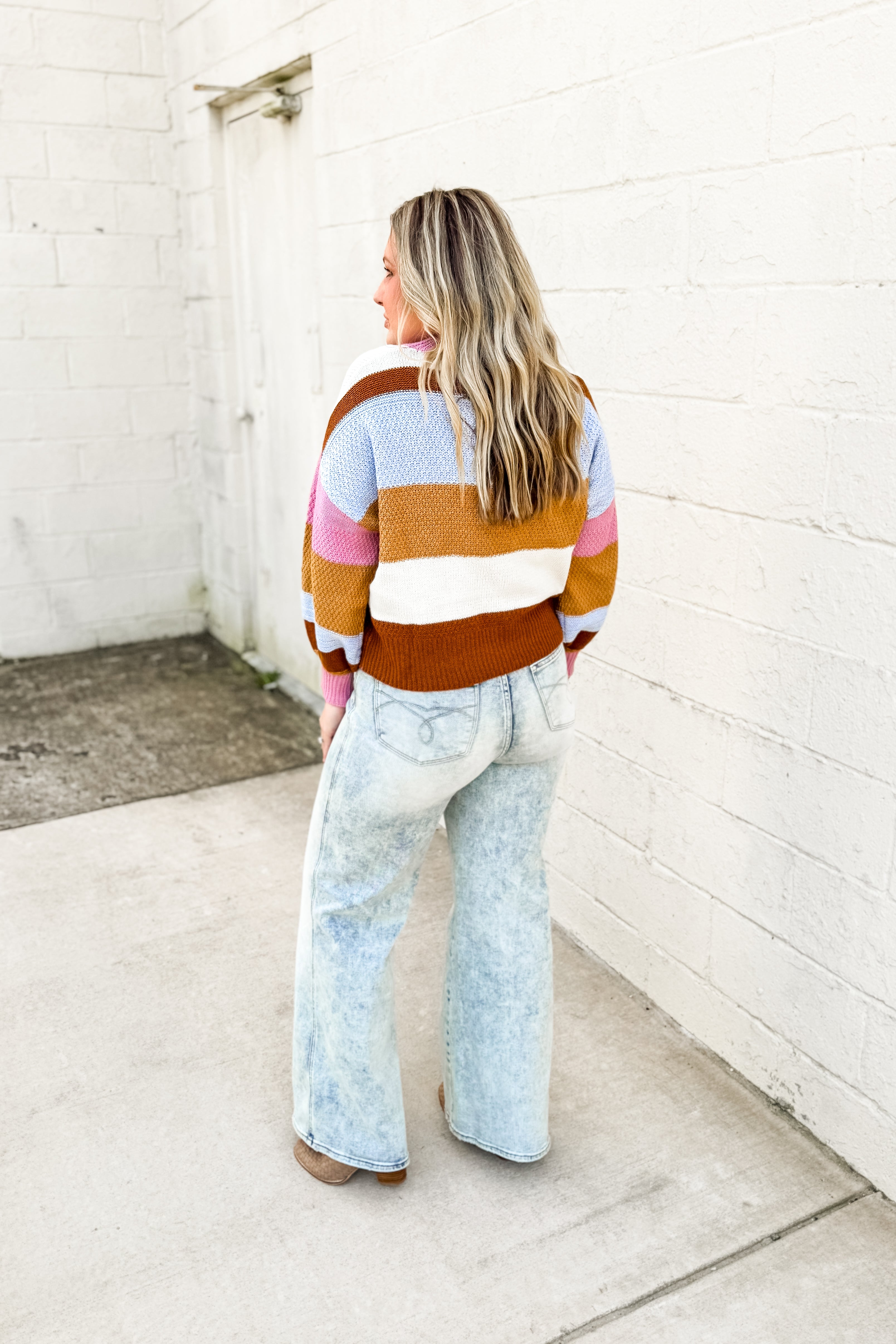 Autumn Stroll Striped Sweater