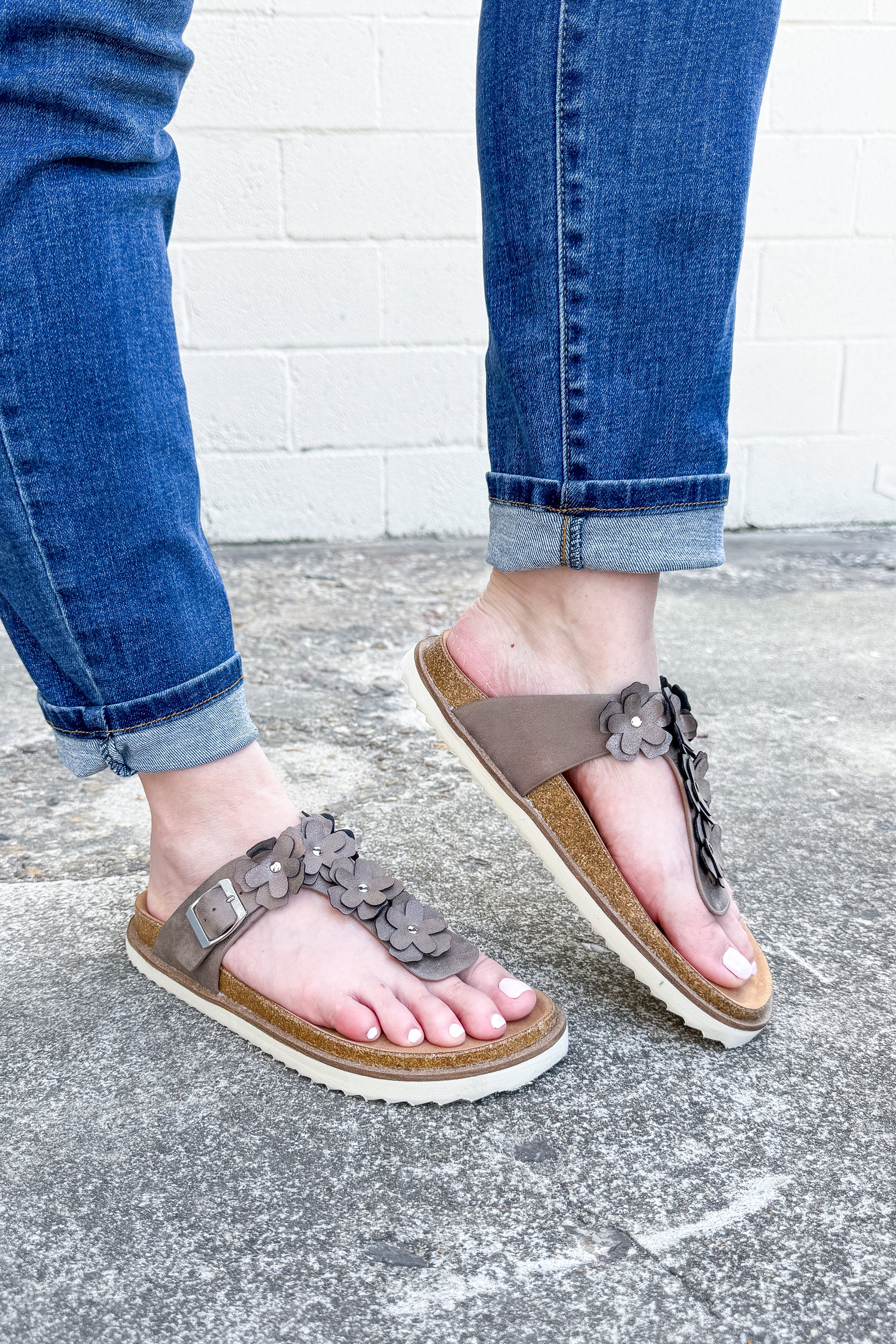 Corkys Bless Your Heart Sandals, Pewter Metallic