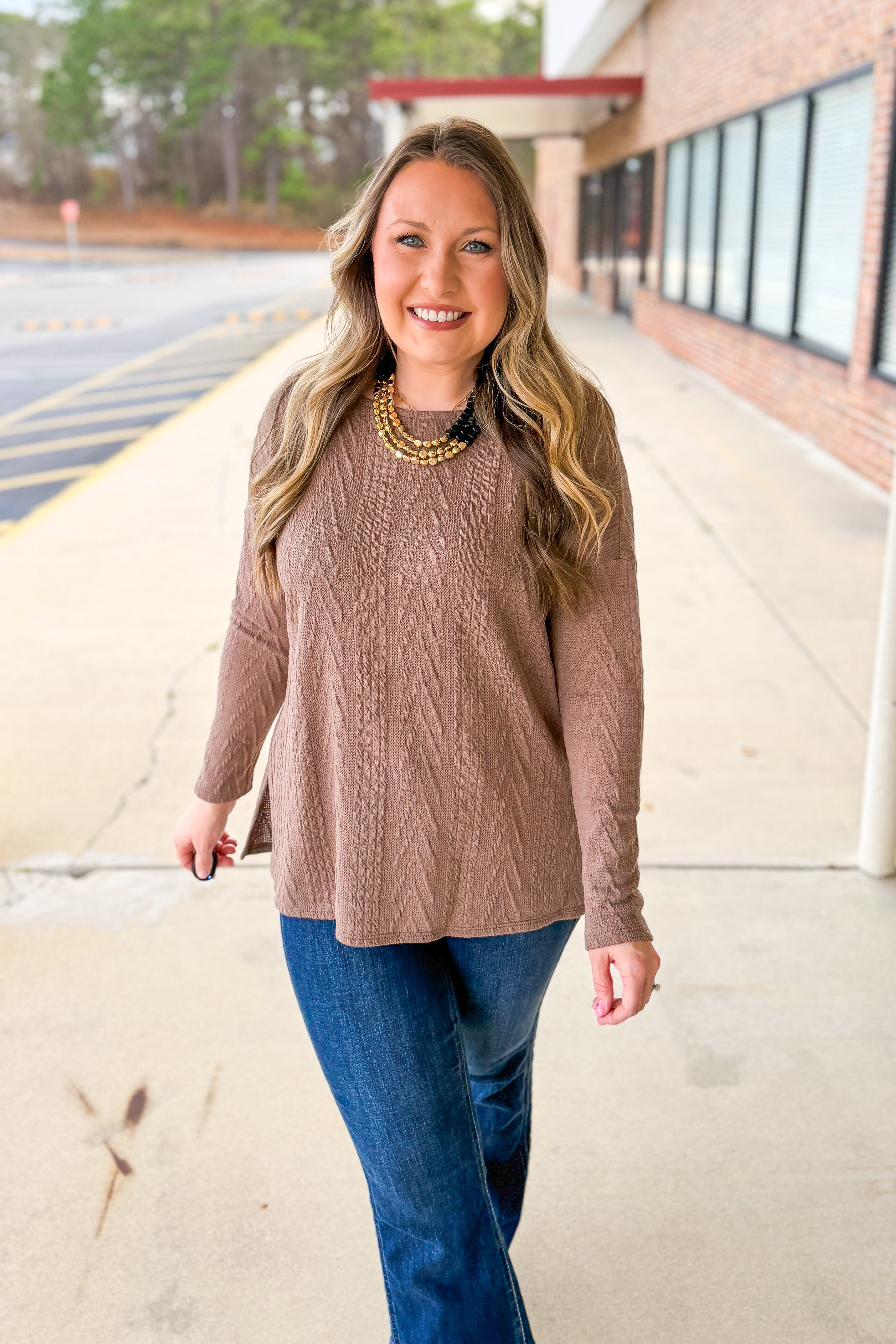 Cozy Classic Cable Knit Top