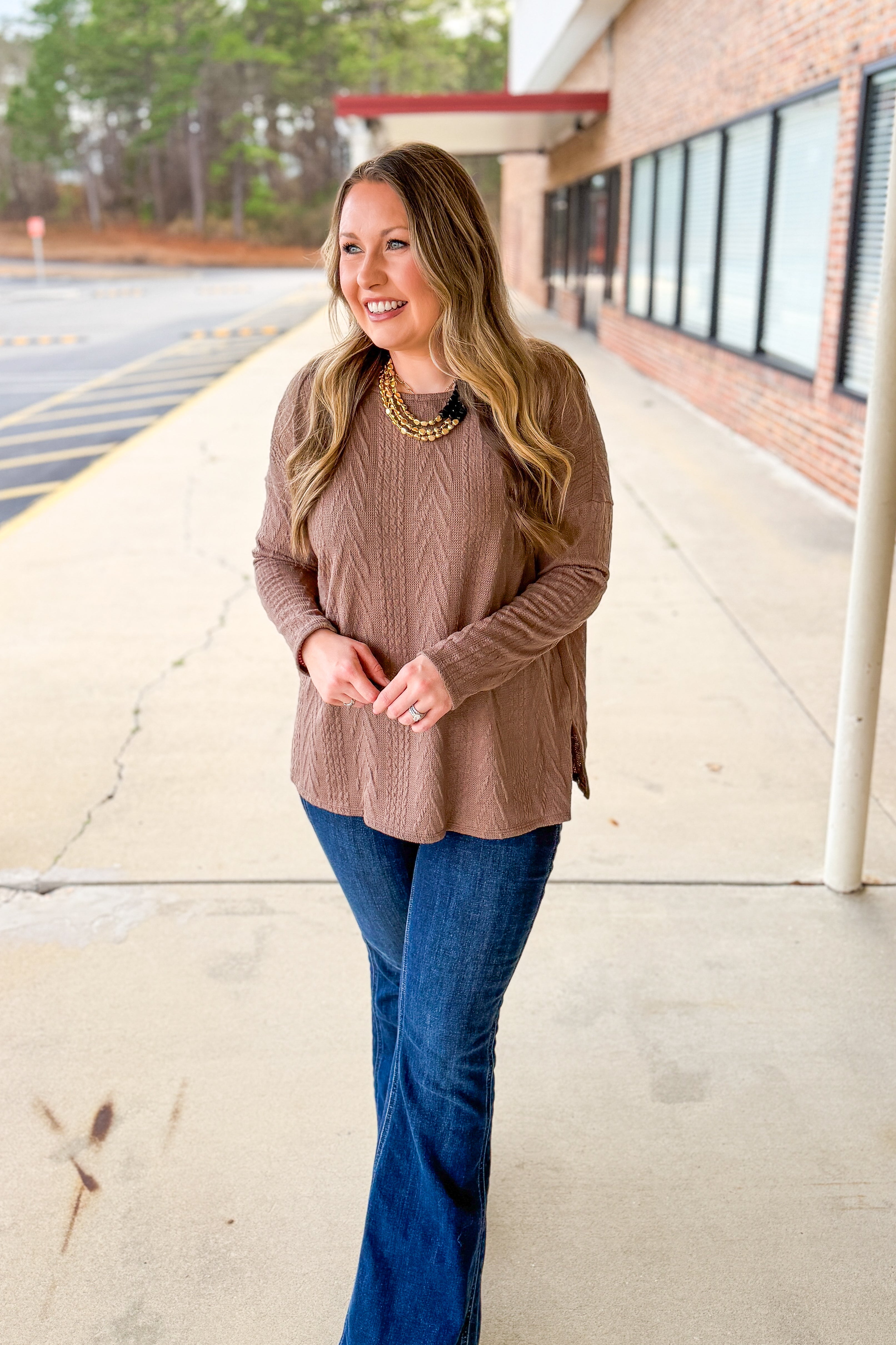 Cozy Classic Cable Knit Top
