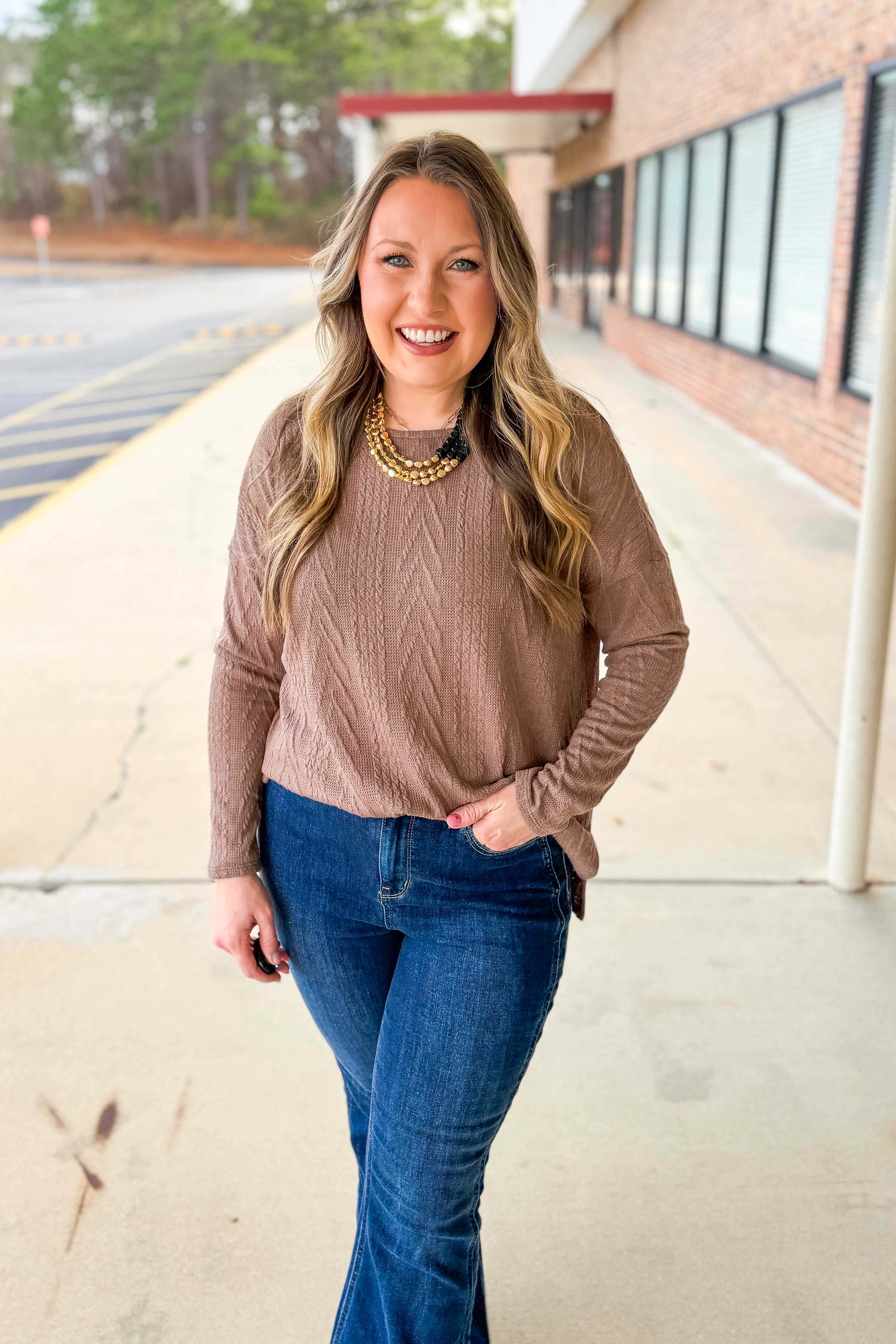 Cozy Classic Cable Knit Top