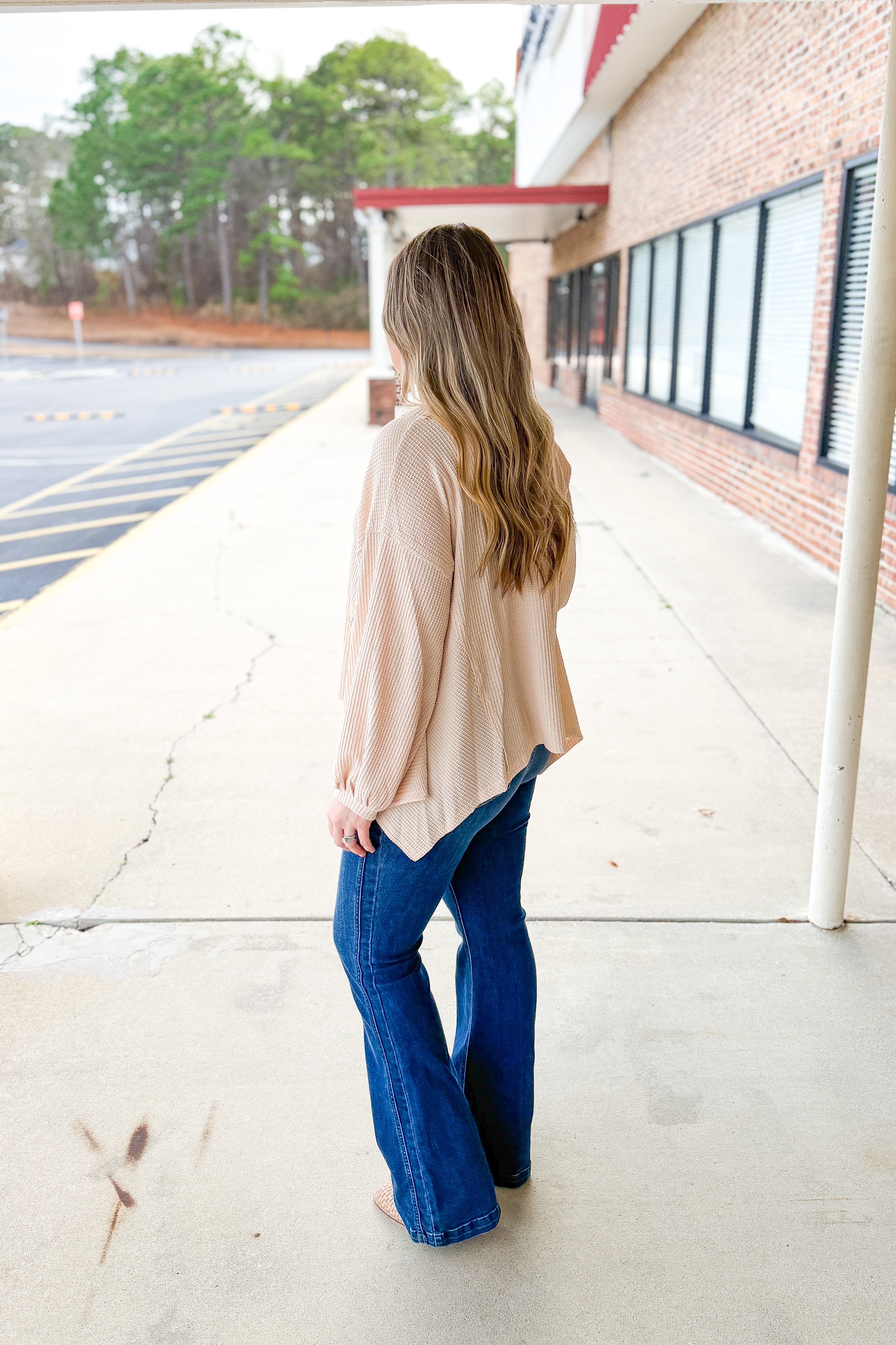 Neutral Bliss Waffle Knit Top