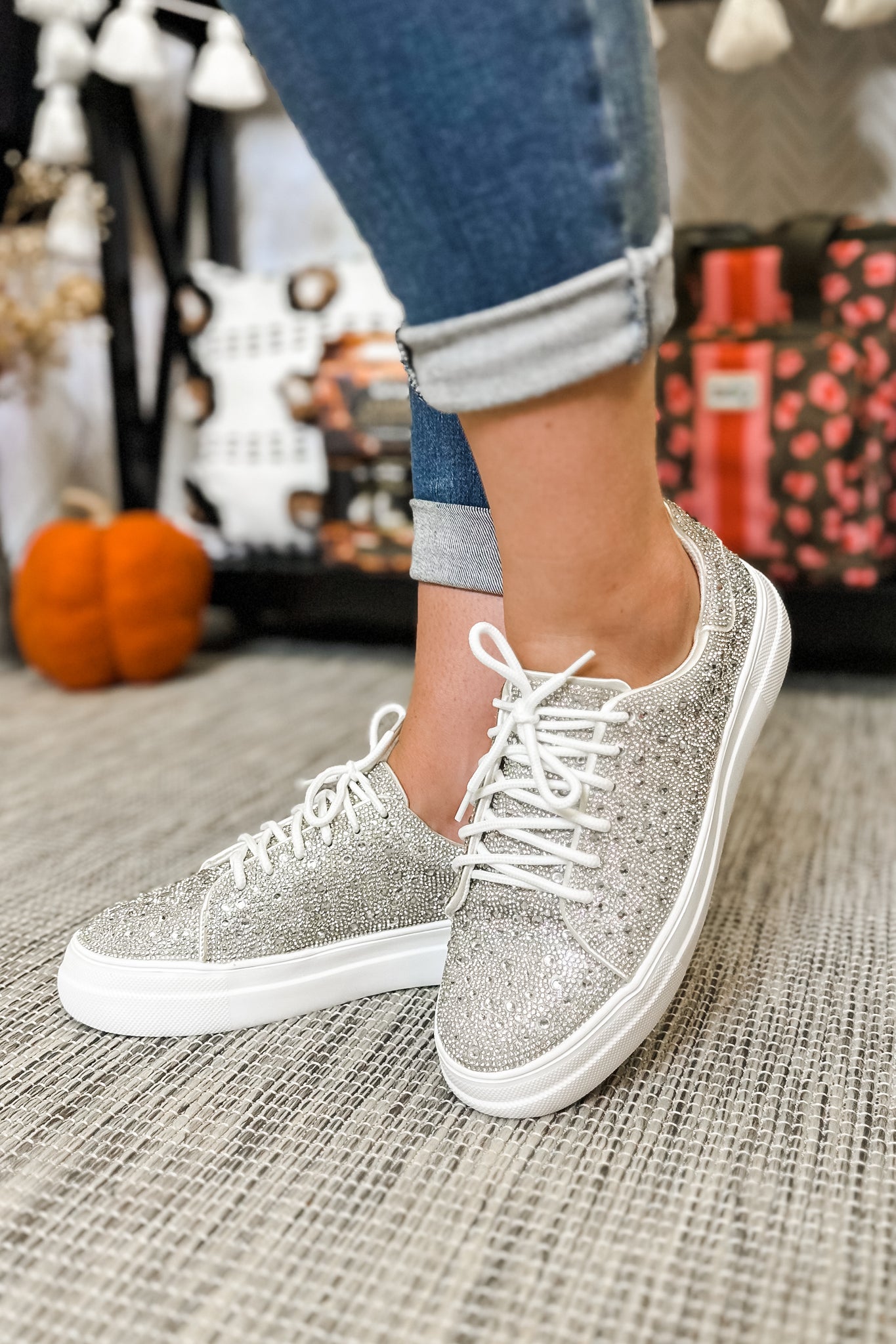 Corky's Bedazzled Clear Rhinestone Sneakers
