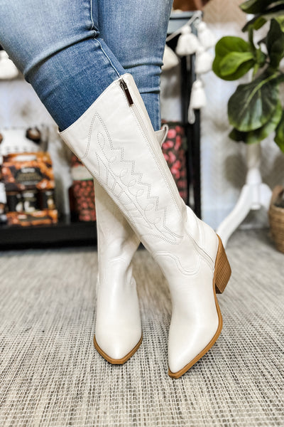 Corky's Howdy Tall Cowgirl Boots, Winter White