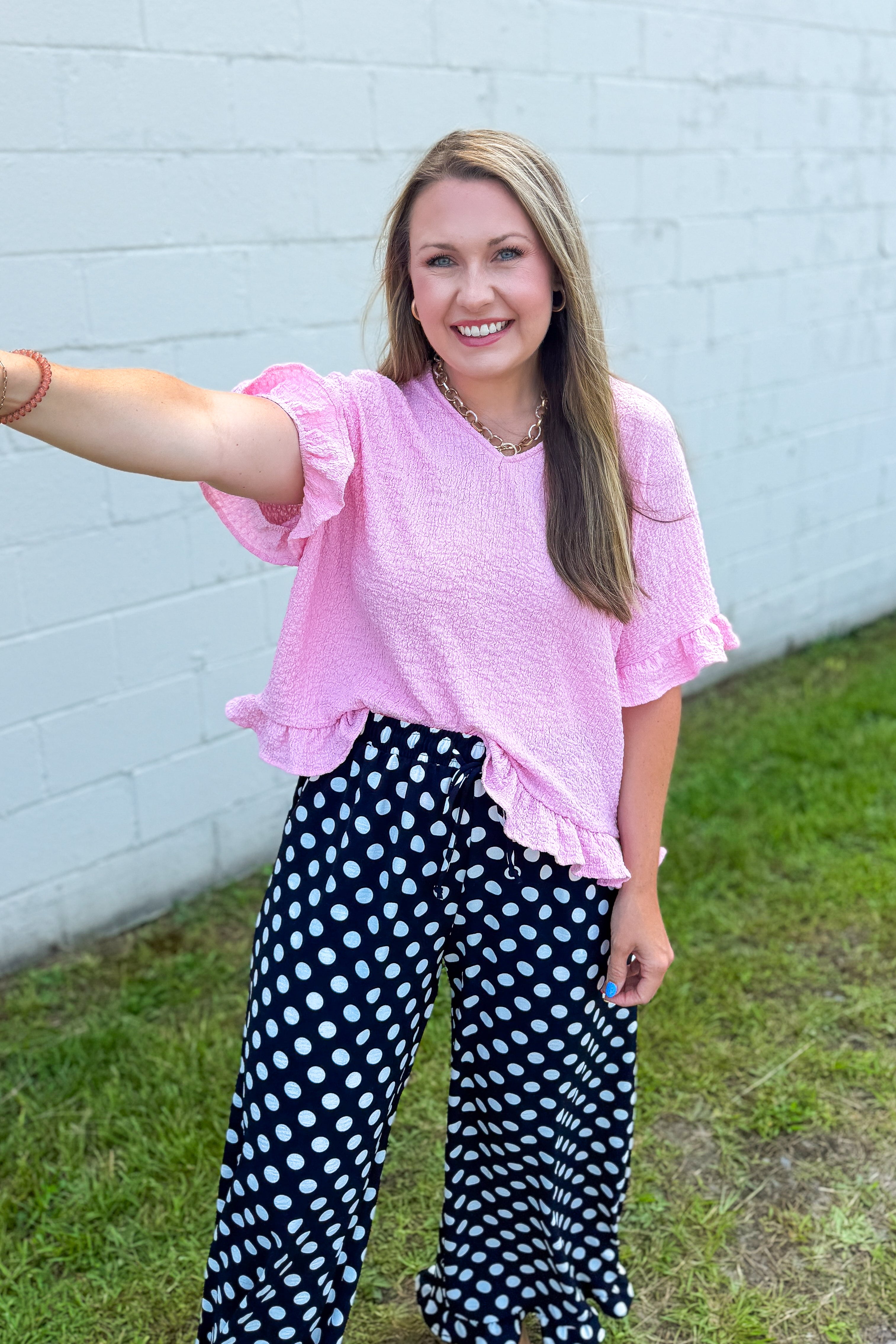 Blush Belle Ruffle Top