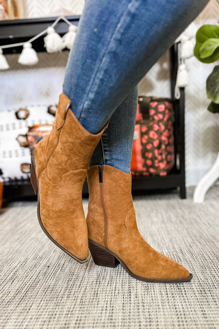 Corky's Rowdy Cowgirl Boots, Tobacco Suede
