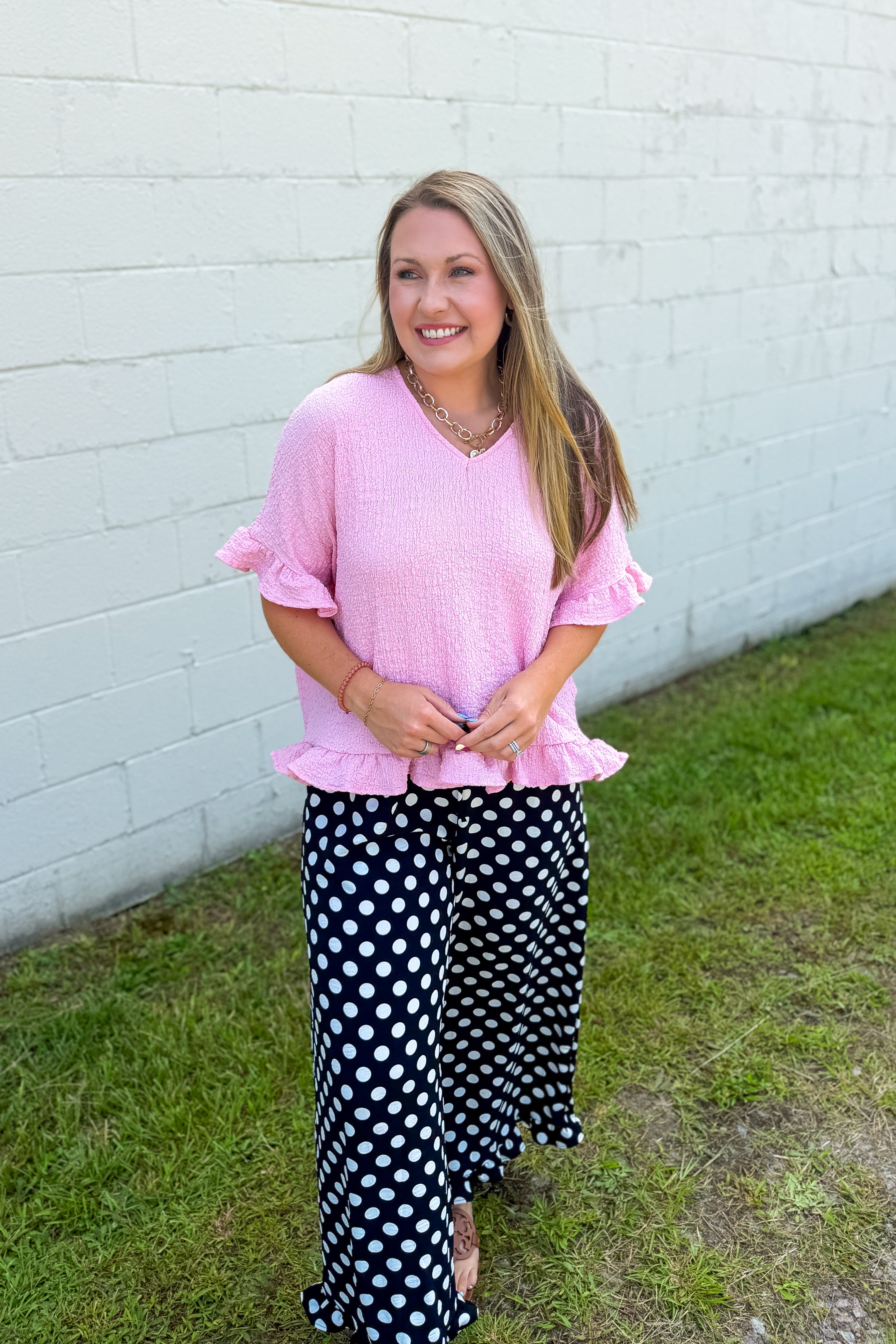 Blush Belle Ruffle Top