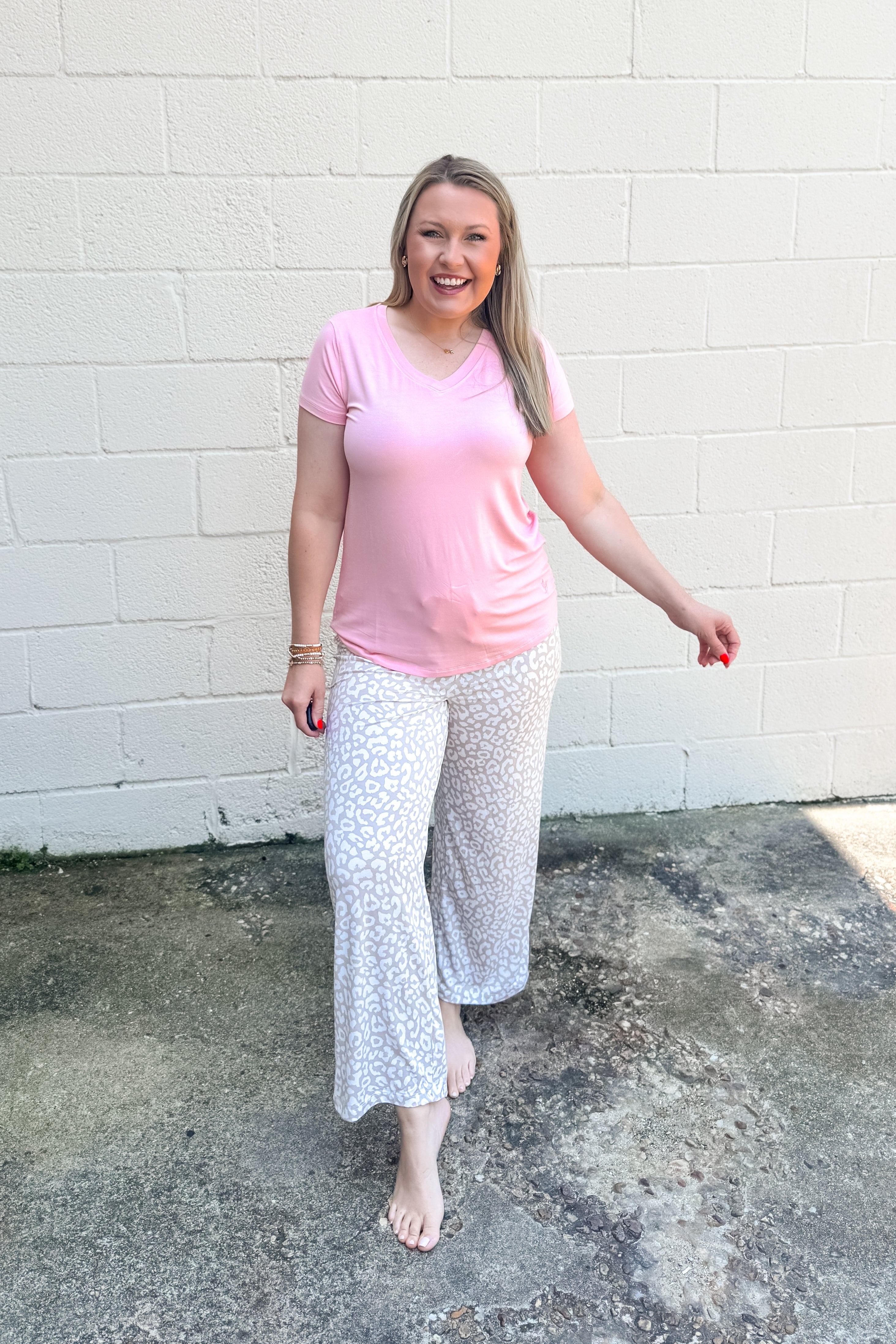 Basic Pajama Shirt, Light Pink