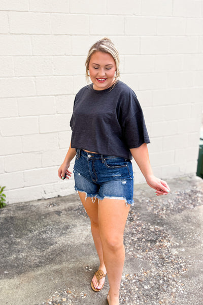 RESTOCK | DEAL | Better Things To Do Oversized Top, Charcoal