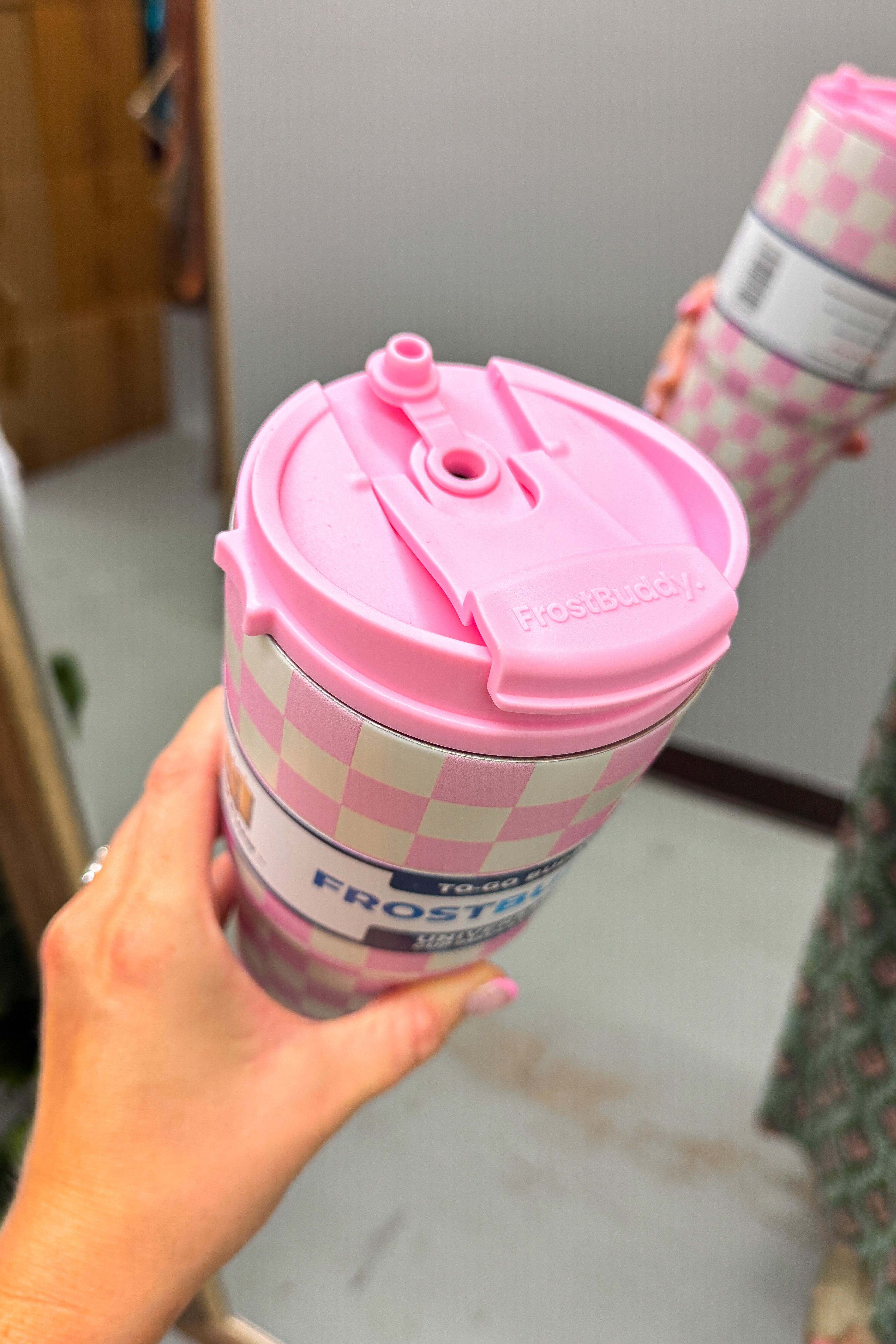 Frost Buddy To-Go Buddy, Pink Checkered