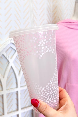 Valentine's Day White Color Changing Tumbler