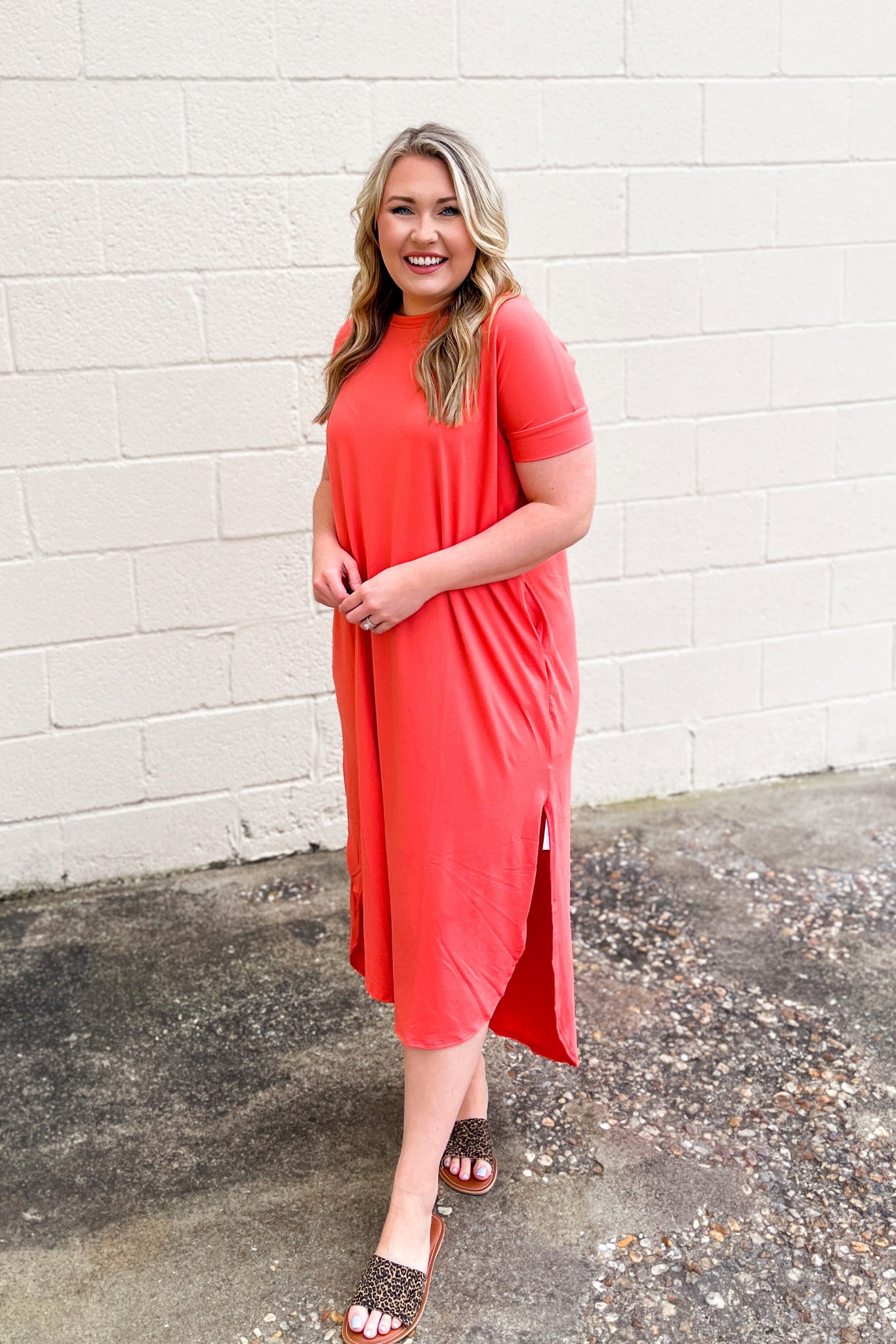 DEAL | Erica Super Soft Maxi Dress, Deep Coral