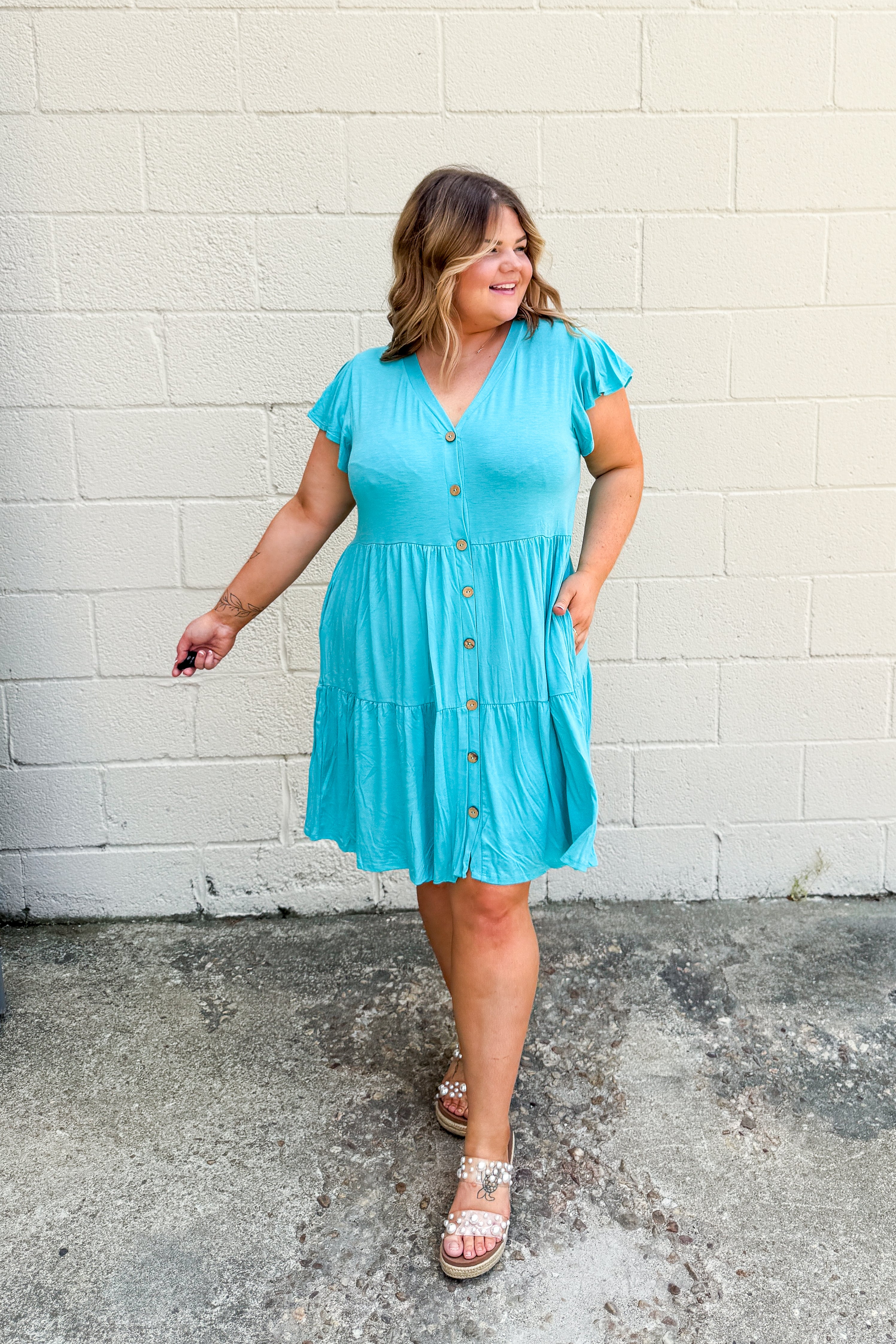 Summer Breeze Button Dress