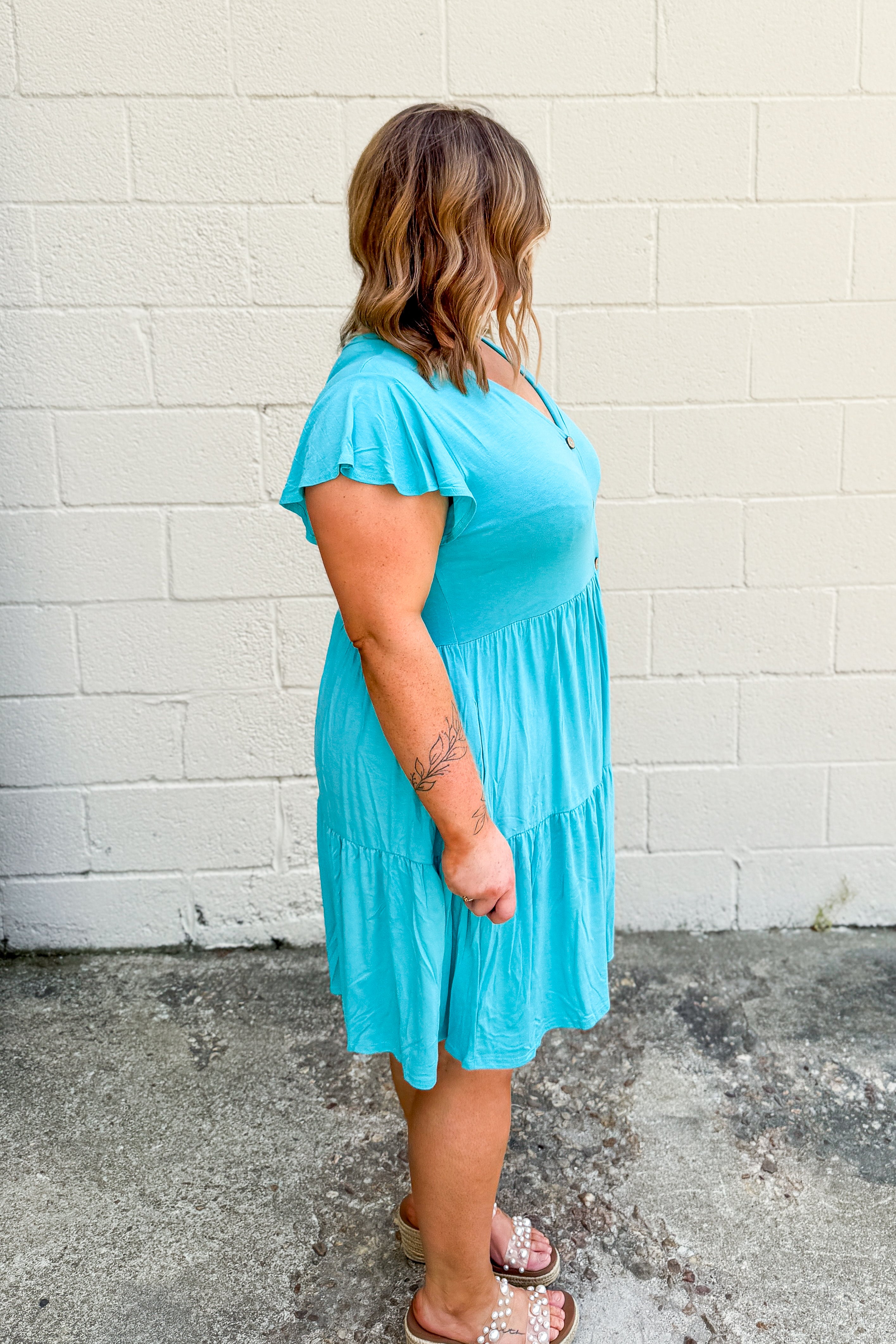 Summer Breeze Button Dress