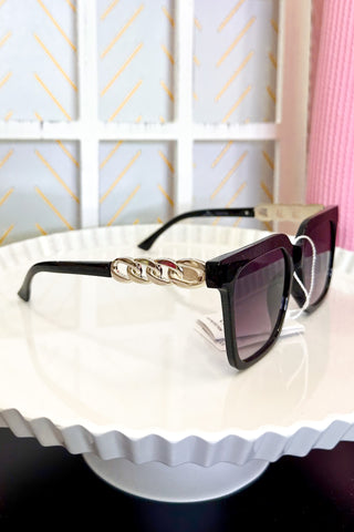 Sarah Sunglasses, Black/Silver