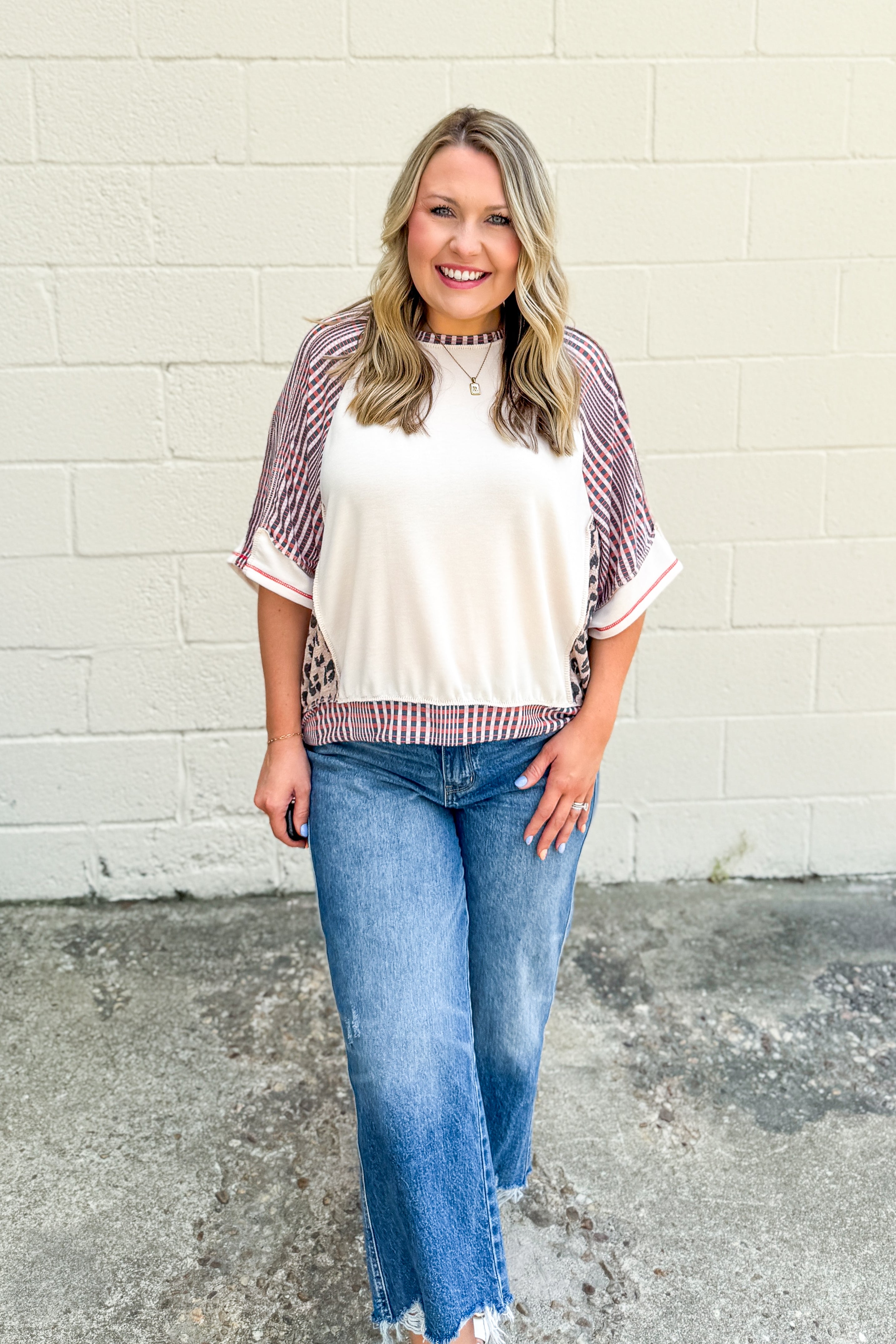 Untamed Energy Mix Print Top