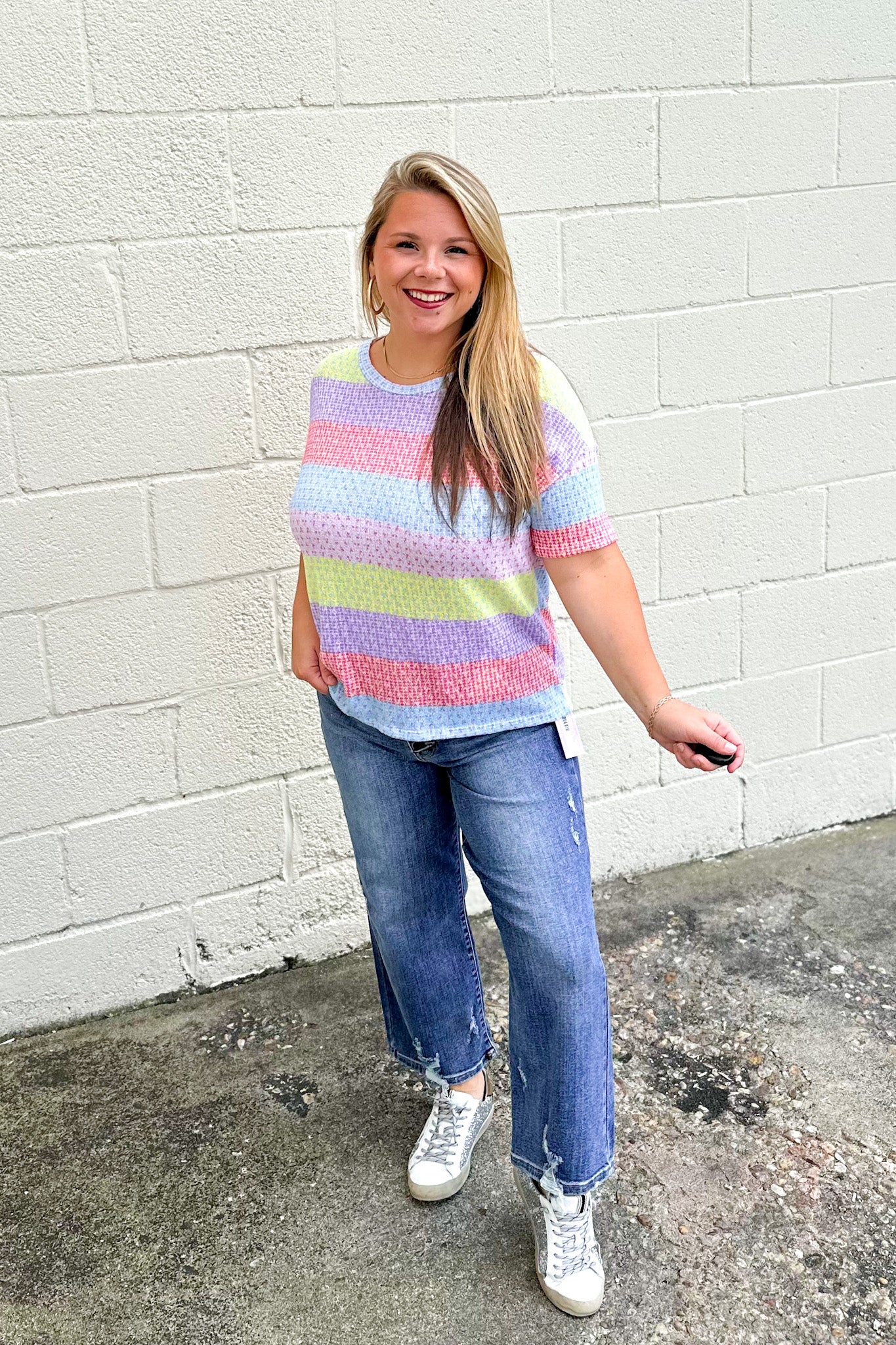 Carefree Moments Stripe Top