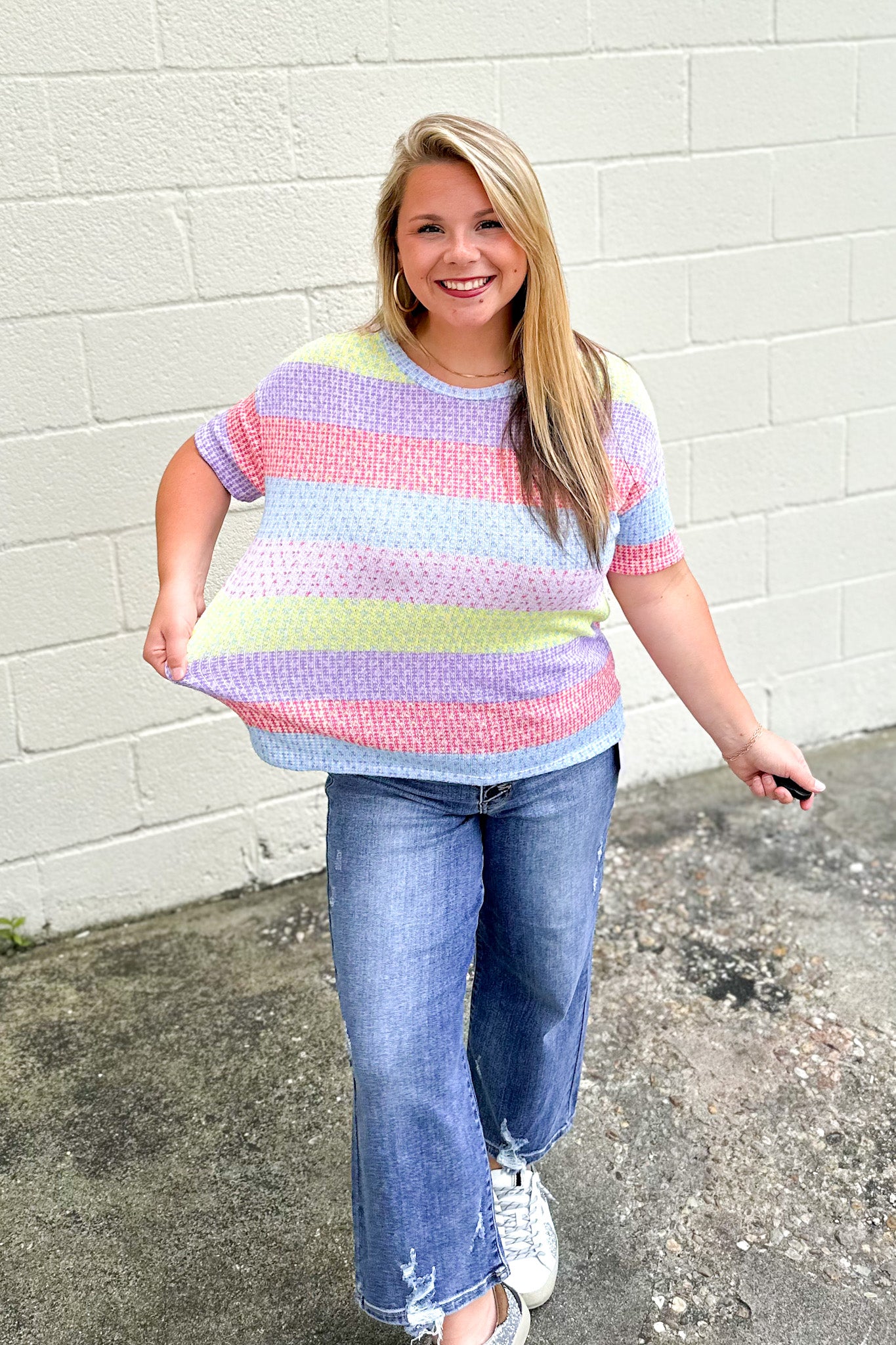 Carefree Moments Stripe Top