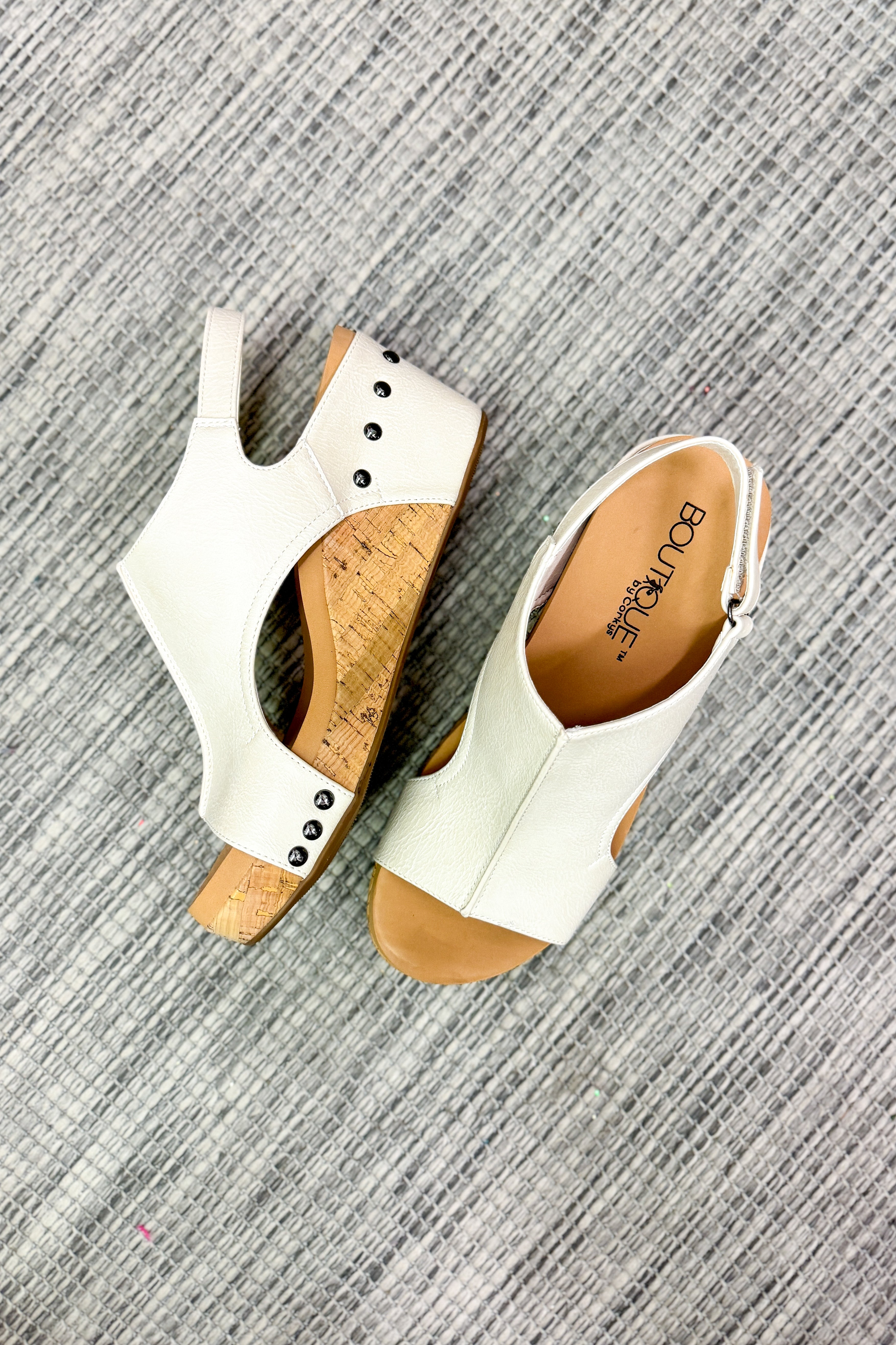 Corkys Carley Wedge Sandal, Cream