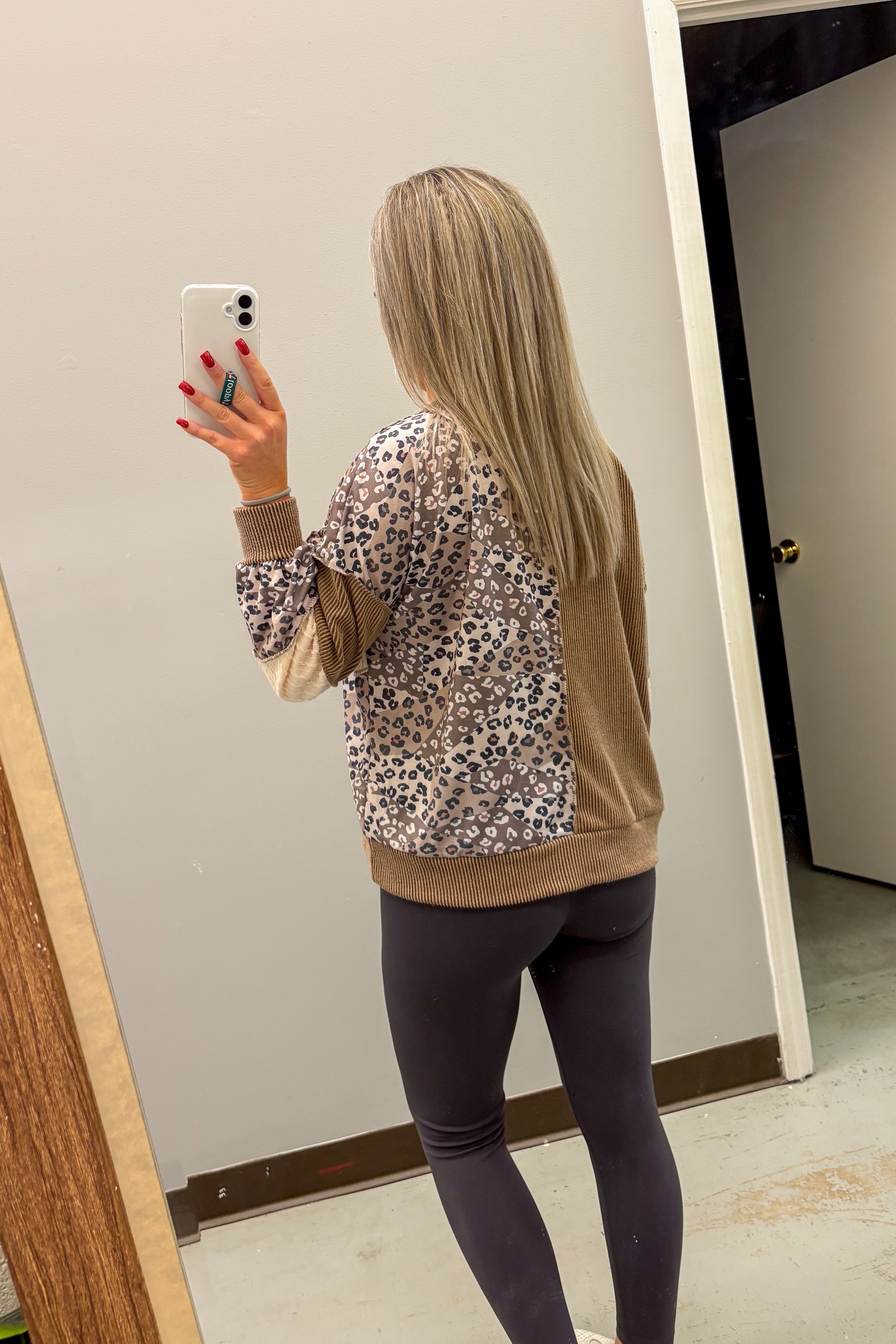 Neutral Mix Leopard Top