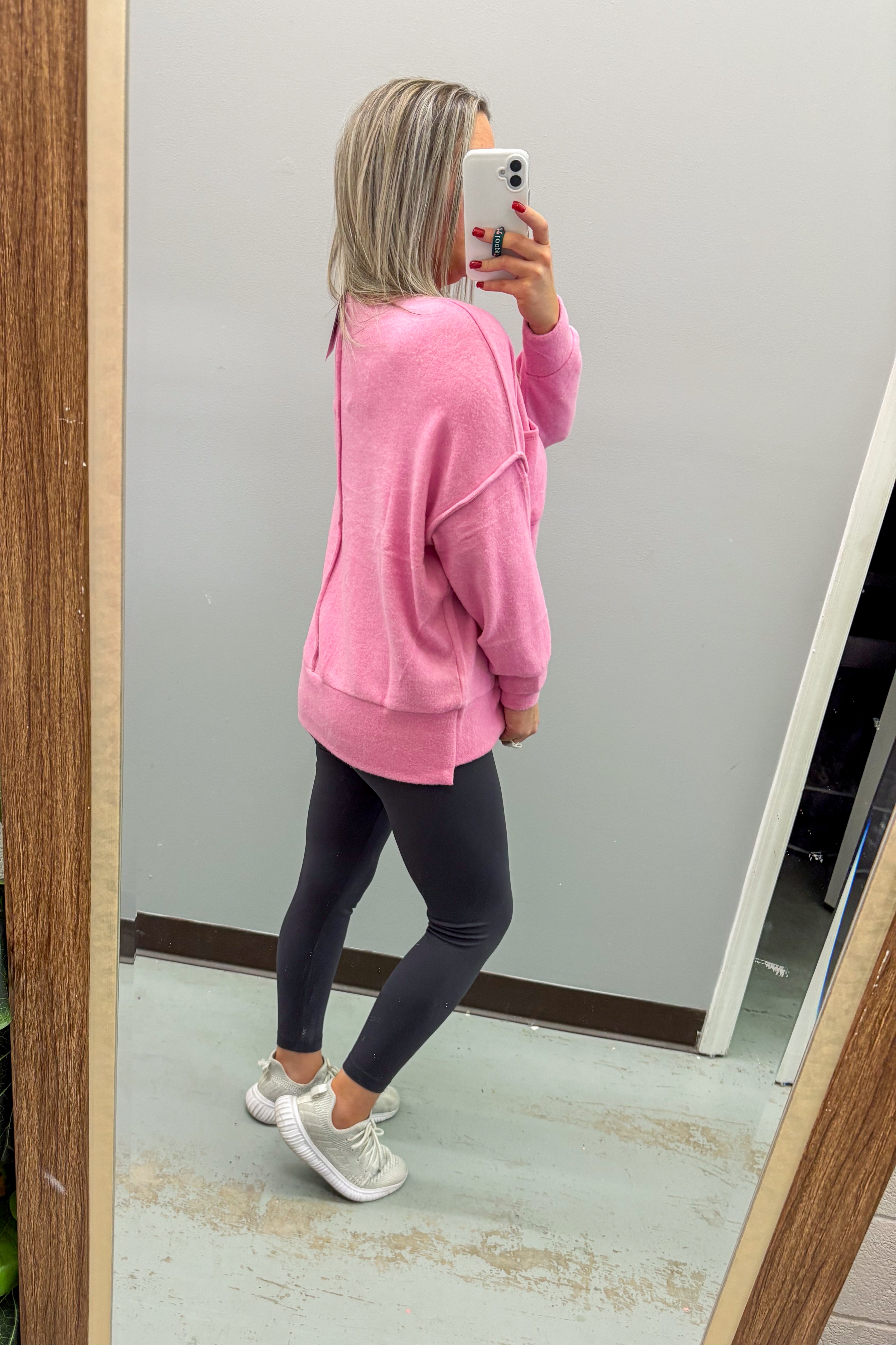 The Cassie Sweater Pullover, Candy Pink
