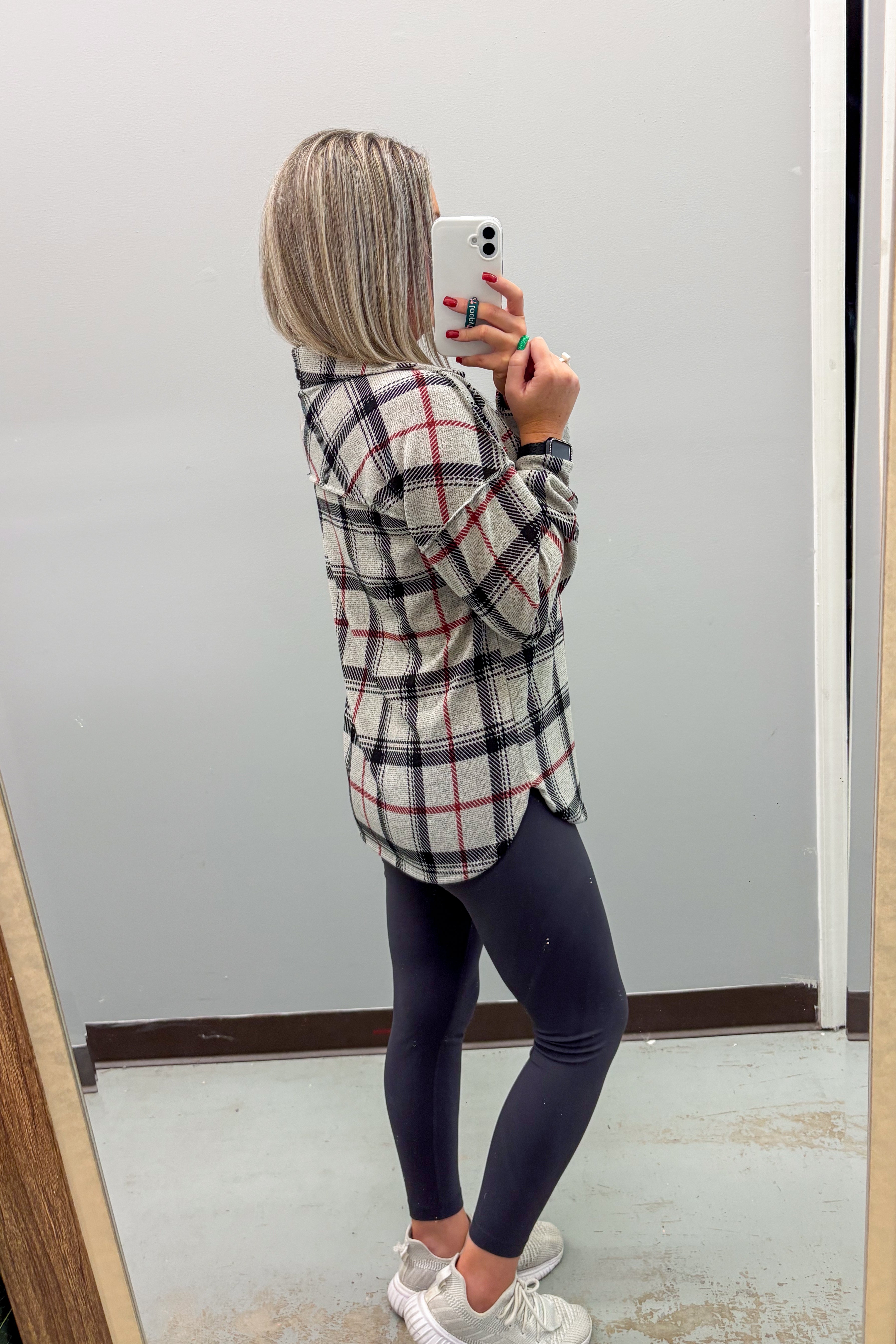 Plaid To Be Here Plaid Shacket Top