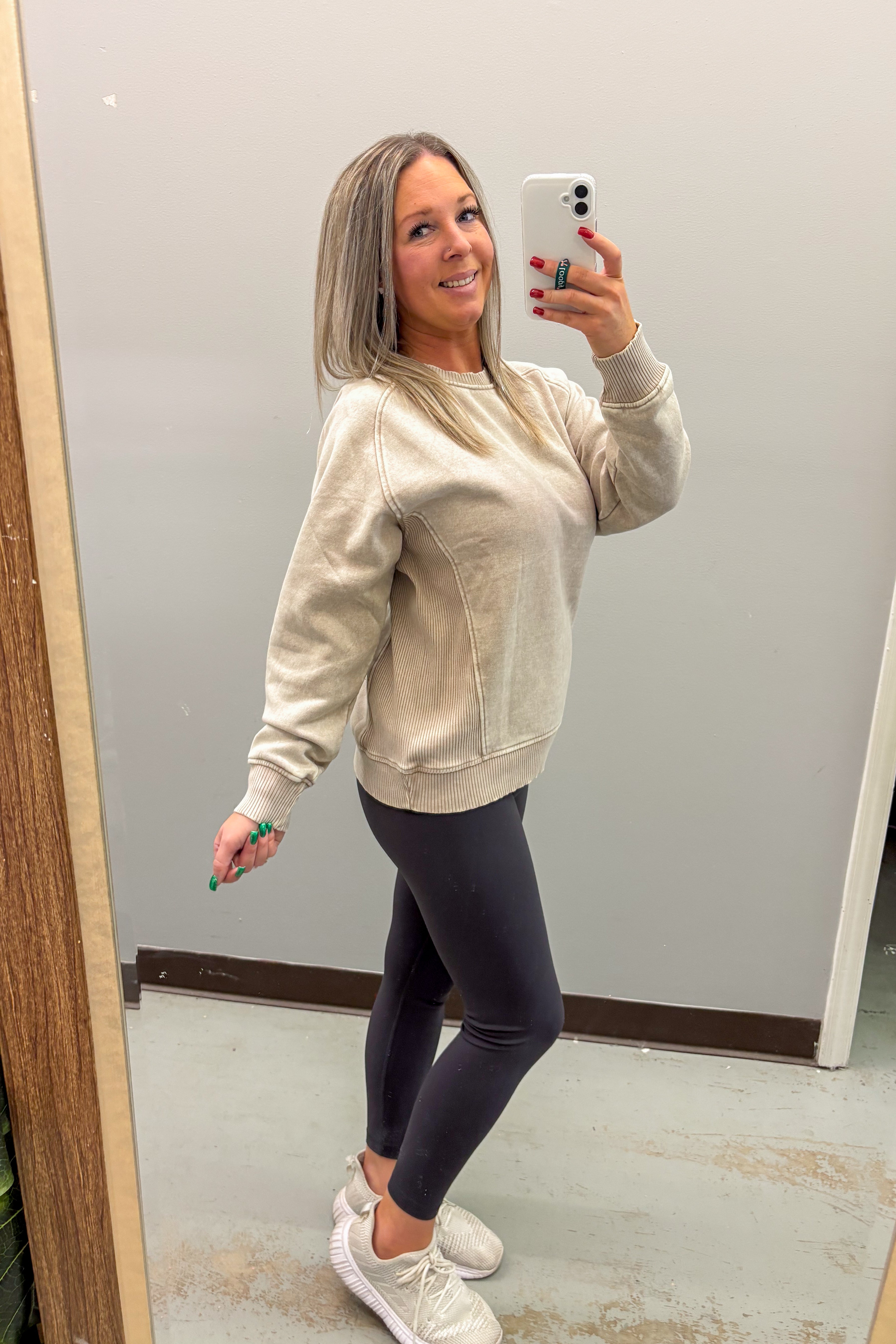 The Cozy Contrast Sweatshirt, Ash Mocha