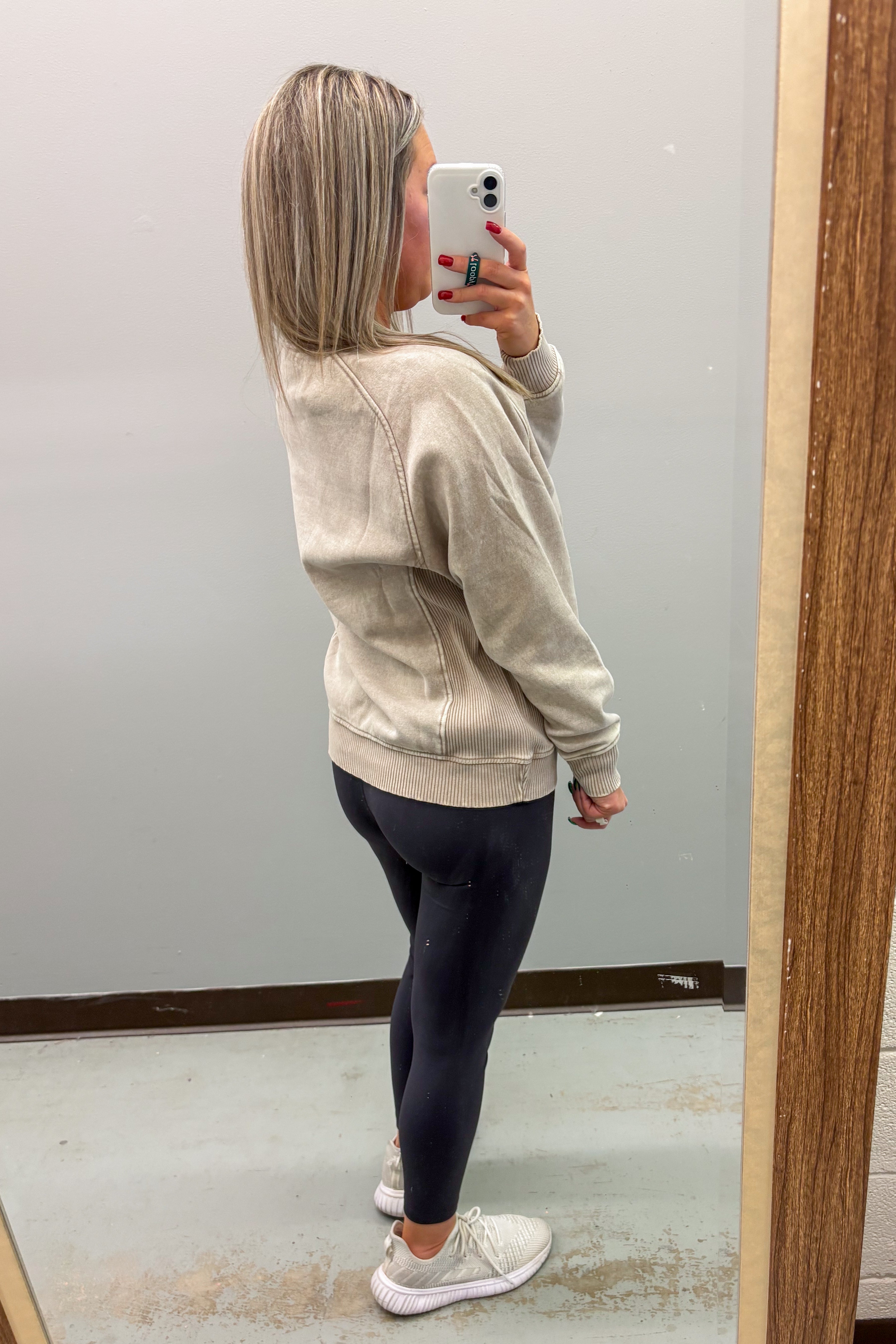 The Cozy Contrast Sweatshirt, Ash Mocha