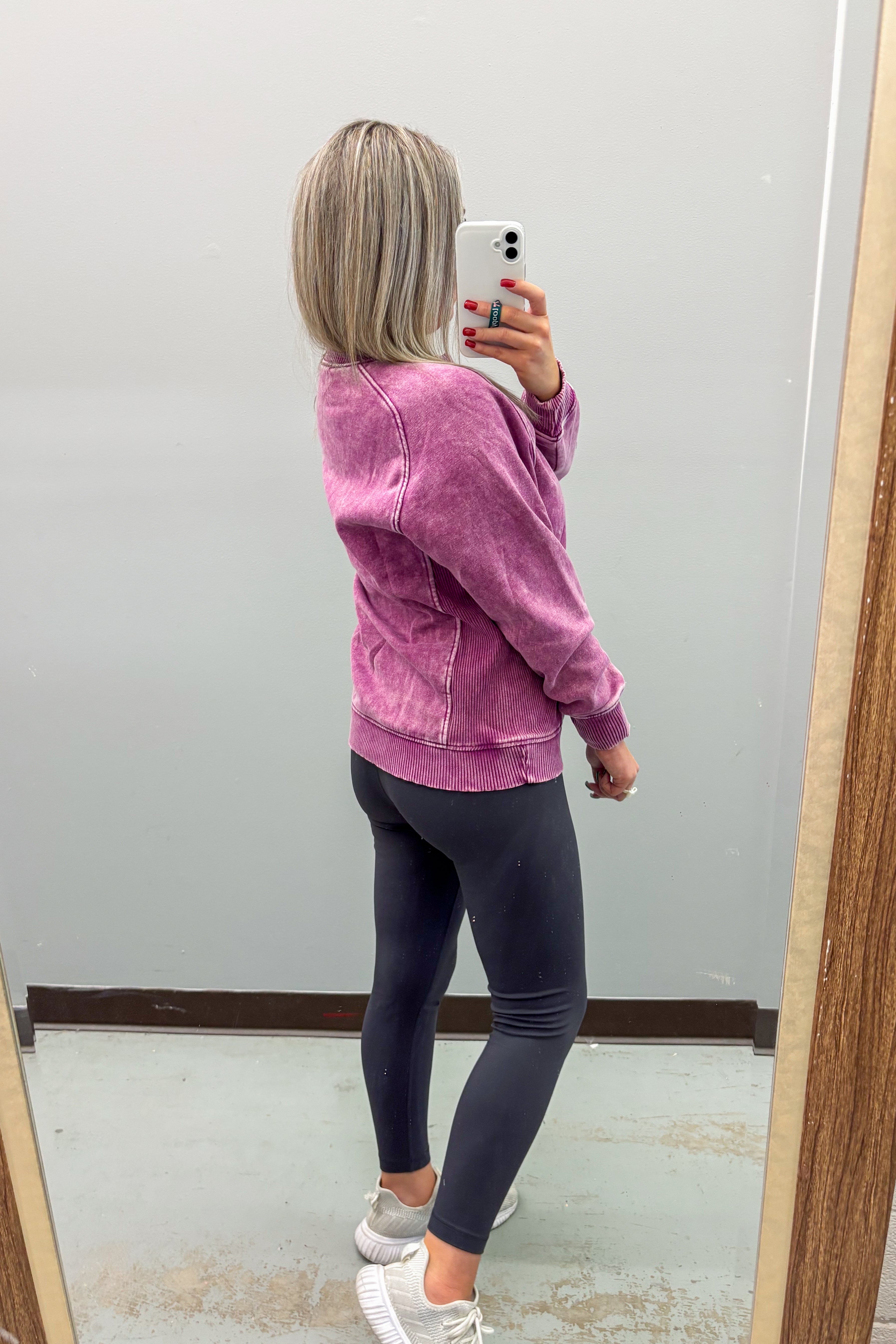 The Cozy Contrast Sweatshirt, Plum