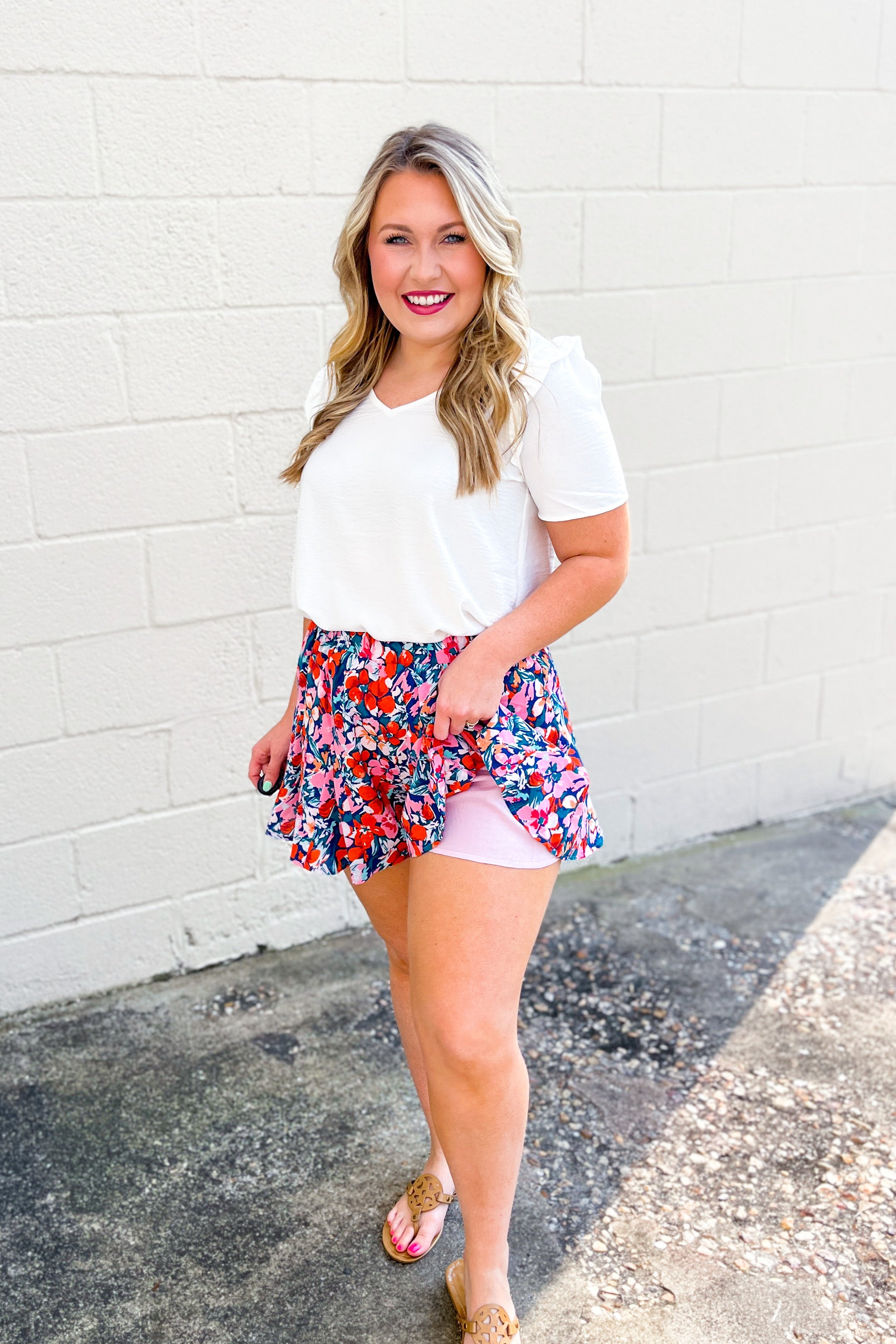 Go With The Flow Floral Shorts