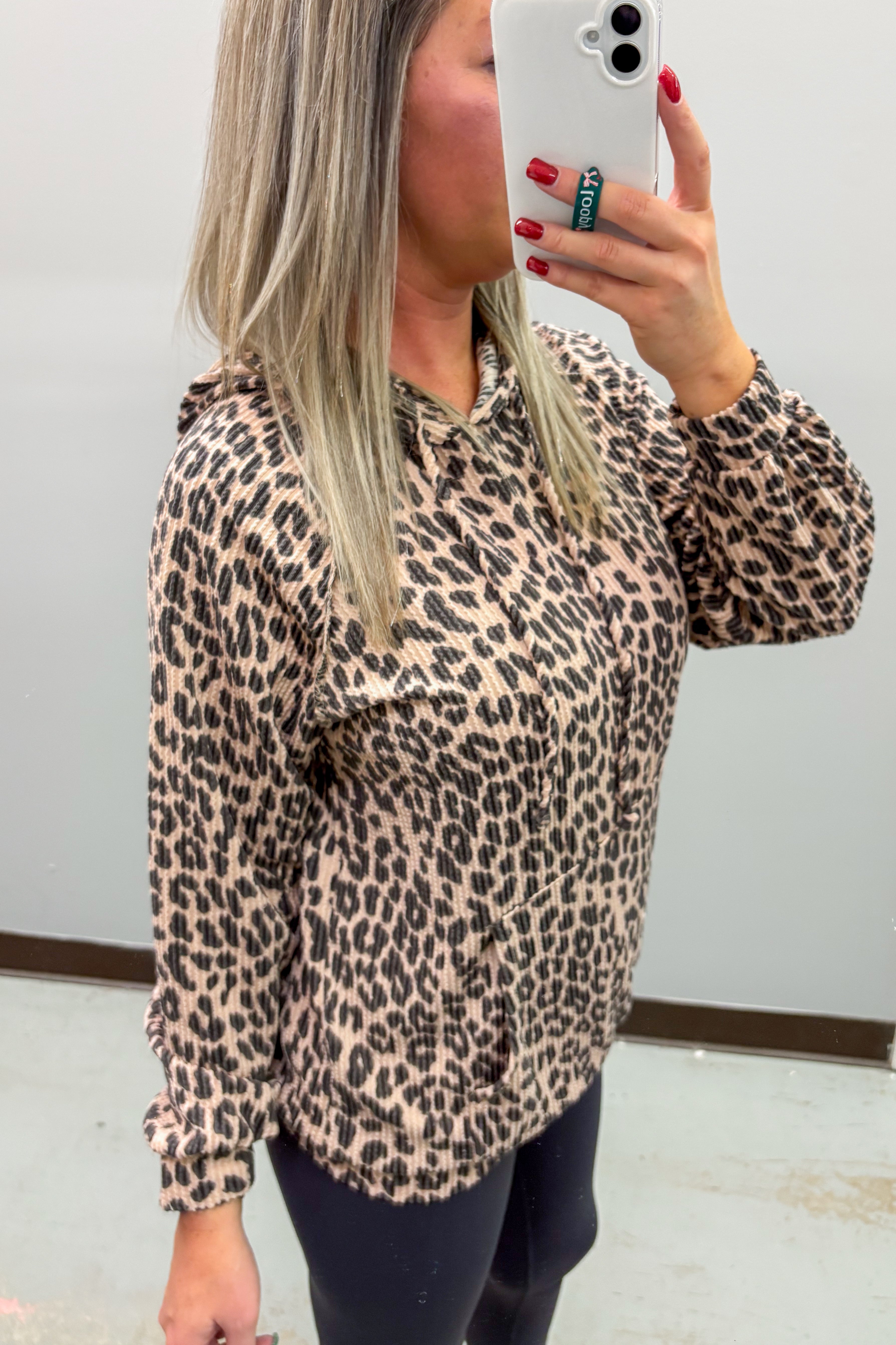 Way Too Wild Leopard Hoodie Top